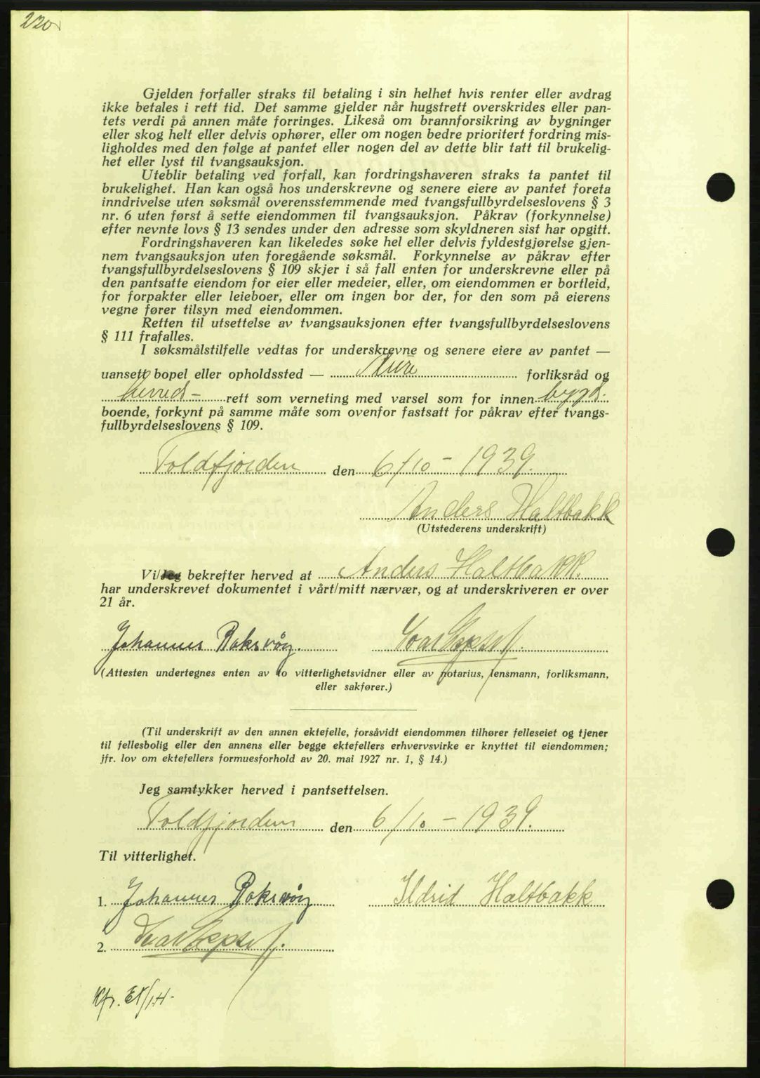 Nordmøre sorenskriveri, AV/SAT-A-4132/1/2/2Ca: Mortgage book no. B86, 1939-1940, Diary no: : 3076/1939
