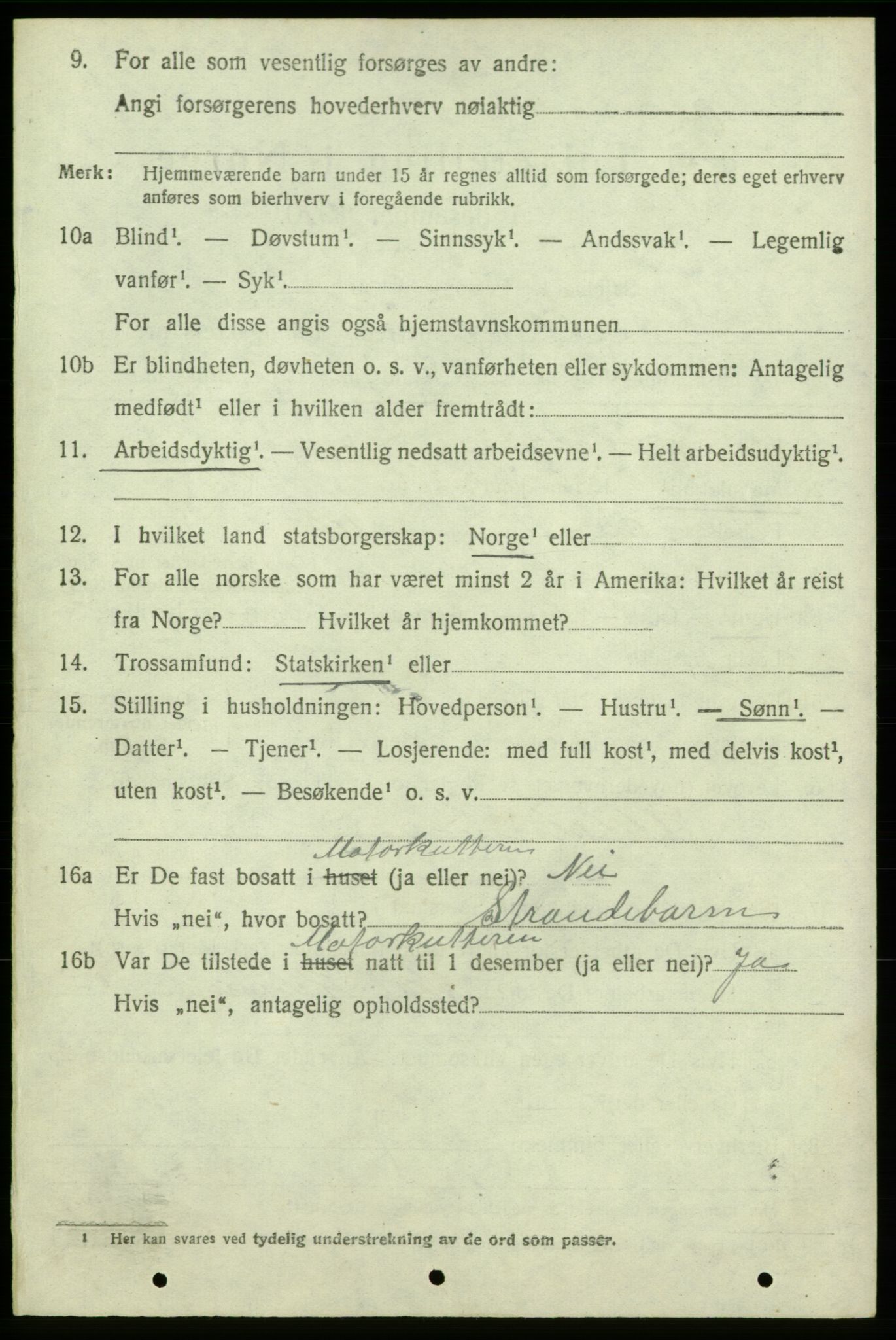 SAB, 1920 census for Varaldsøy, 1920, p. 1378