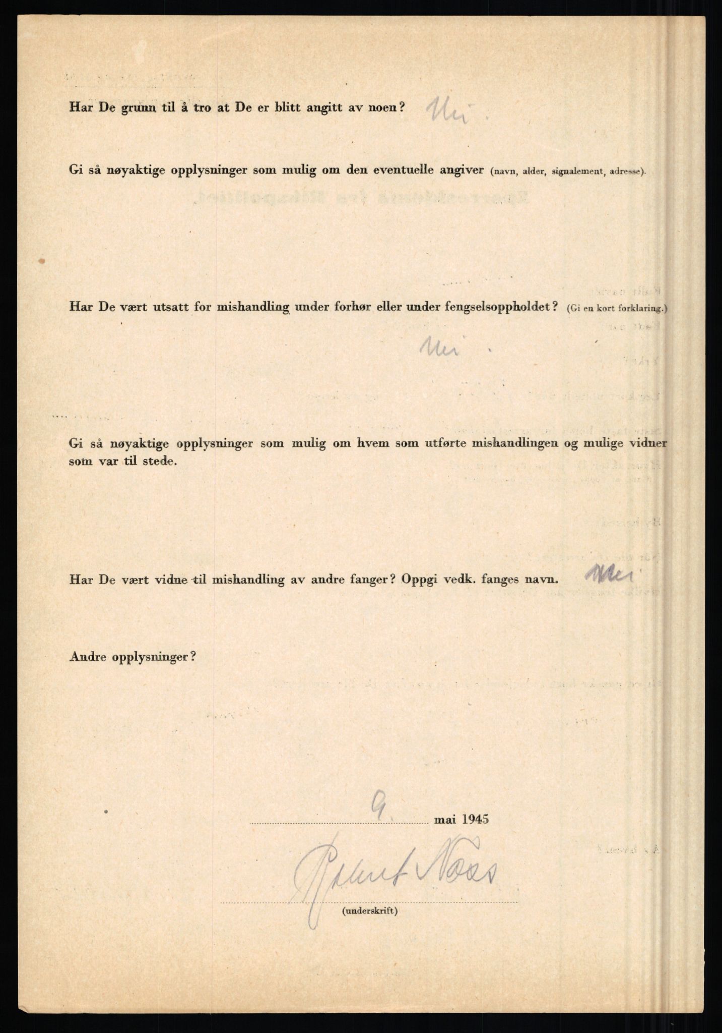 Rikspolitisjefen, AV/RA-S-1560/L/L0012: Mogensen, Øivind - Noraas, Lars, 1940-1945, p. 449