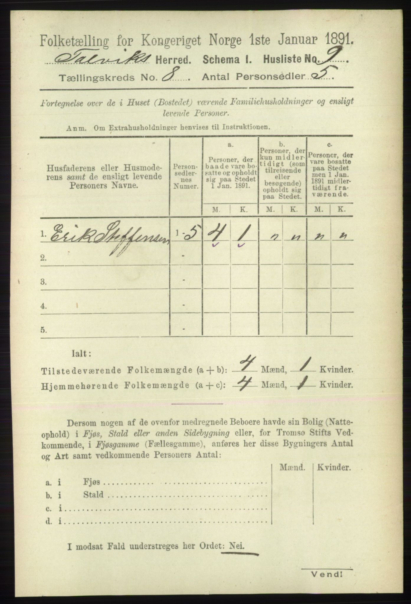 RA, 1891 census for 2013 Talvik, 1891, p. 2044