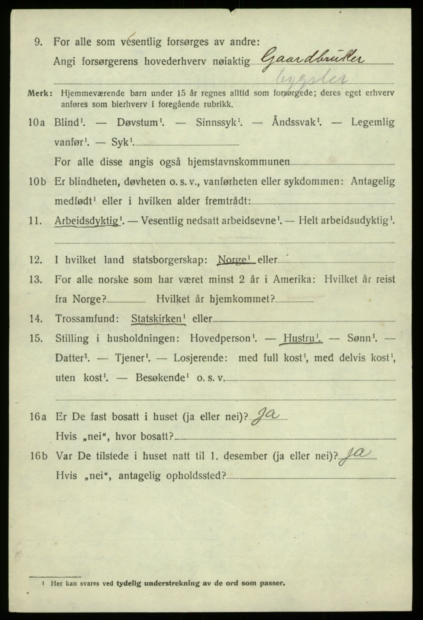 SAB, 1920 census for Strandvik, 1920, p. 4329