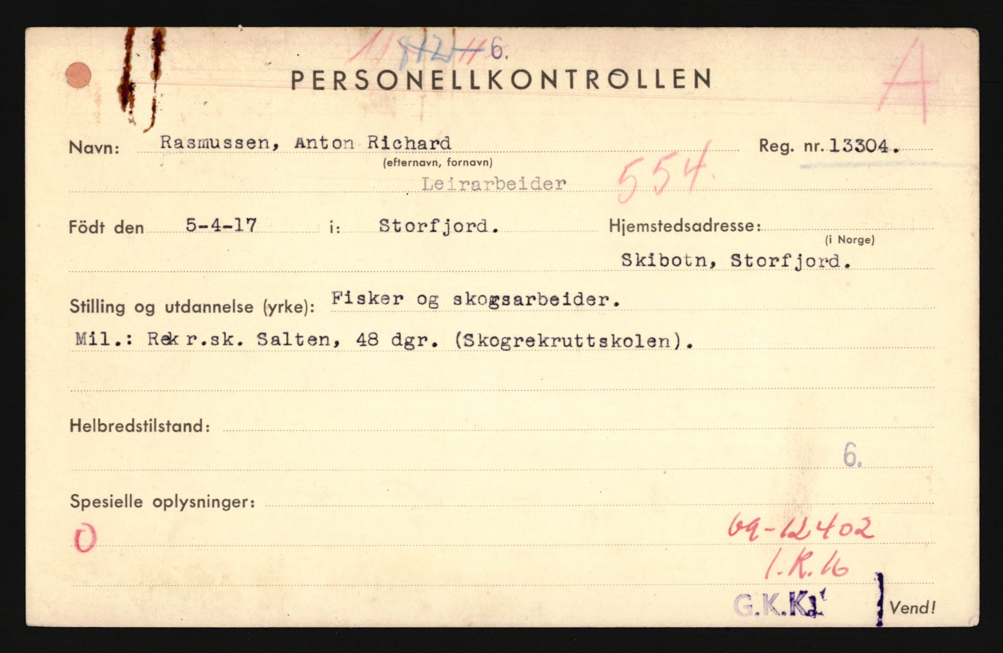 Forsvaret, Troms infanteriregiment nr. 16, AV/RA-RAFA-3146/P/Pa/L0022: Rulleblad for regimentets menige mannskaper, årsklasse 1938, 1938, p. 1415