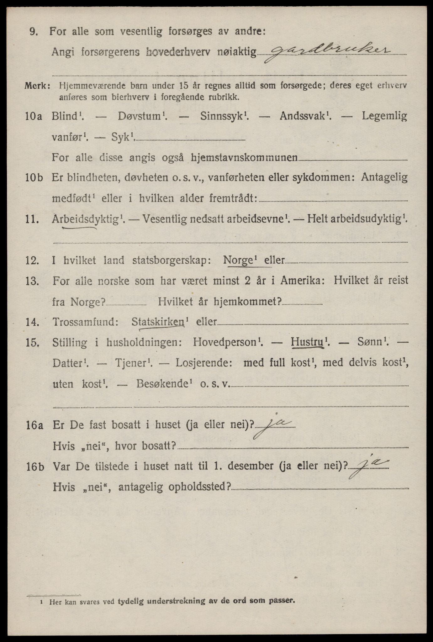 SAST, 1920 census for Skåre, 1920, p. 2075