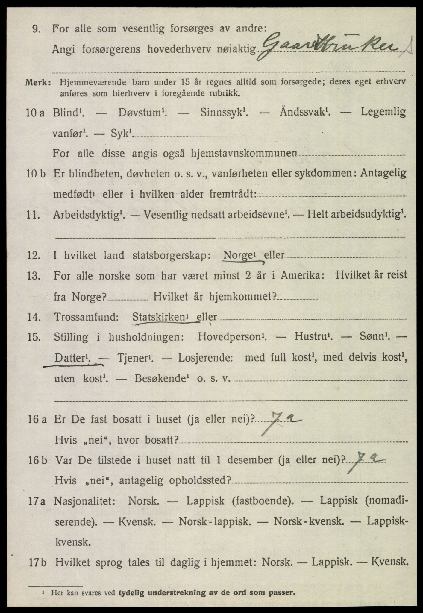 SAT, 1920 census for Brønnøy, 1920, p. 3745