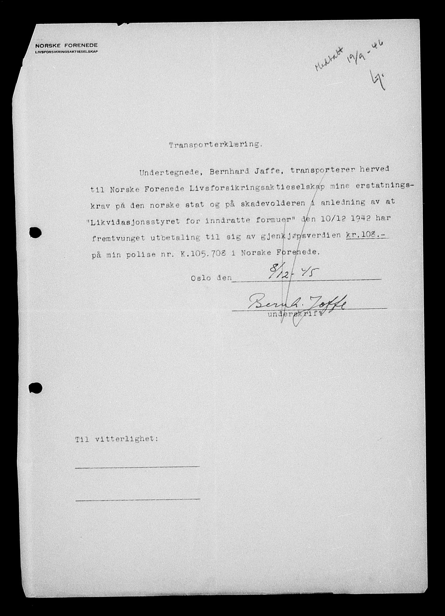 Justisdepartementet, Tilbakeføringskontoret for inndratte formuer, AV/RA-S-1564/H/Hc/Hcc/L0946: --, 1945-1947, p. 462