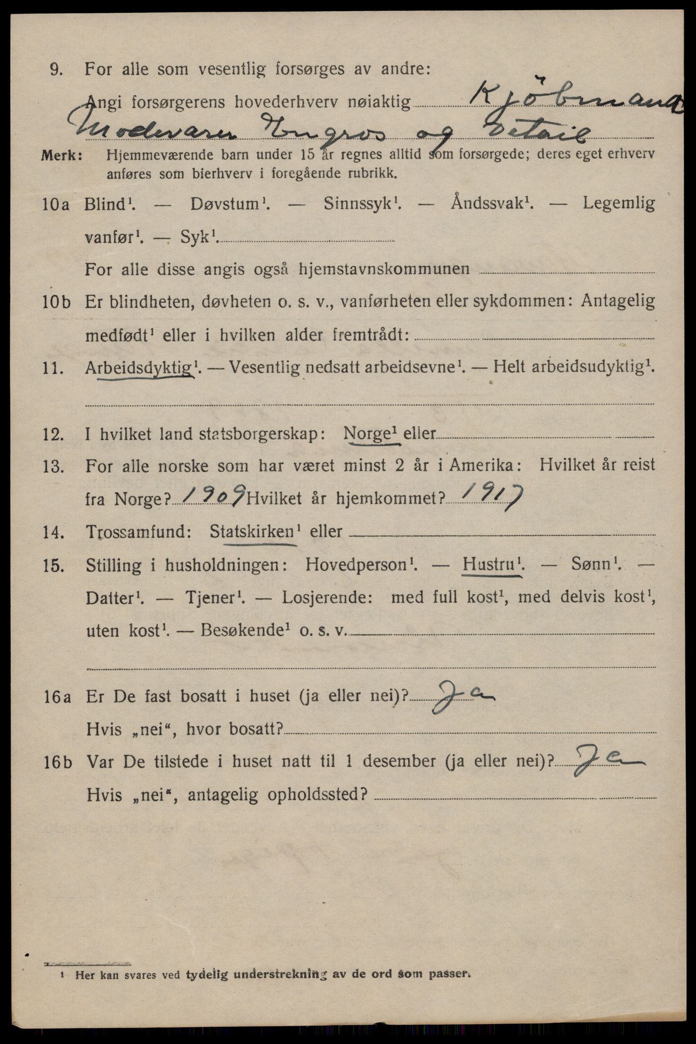 SAST, 1920 census for Stavanger, 1920, p. 118703