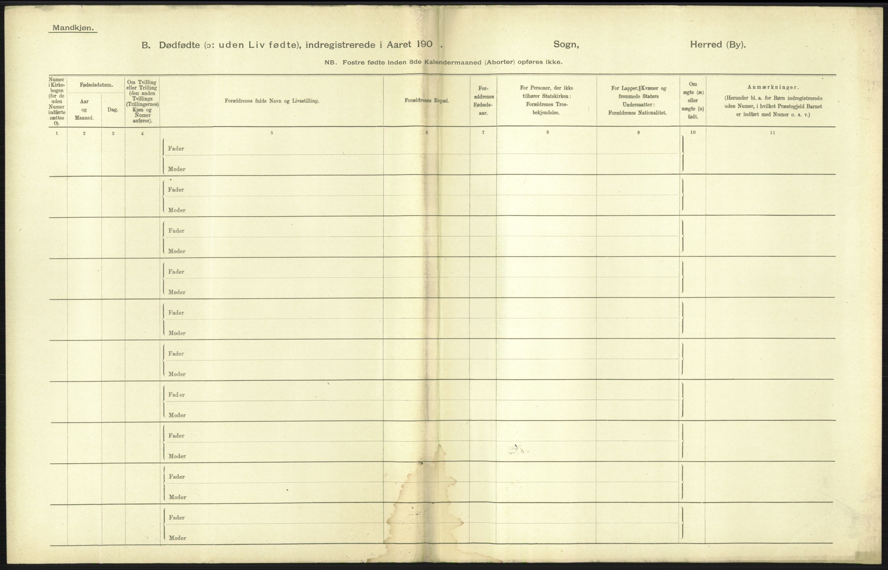 Statistisk sentralbyrå, Sosiodemografiske emner, Befolkning, AV/RA-S-2228/D/Df/Dfa/Dfab/L0025: Smålenenes amt - Stavanger amt: Dødfødte. Bygder., 1904, p. 439