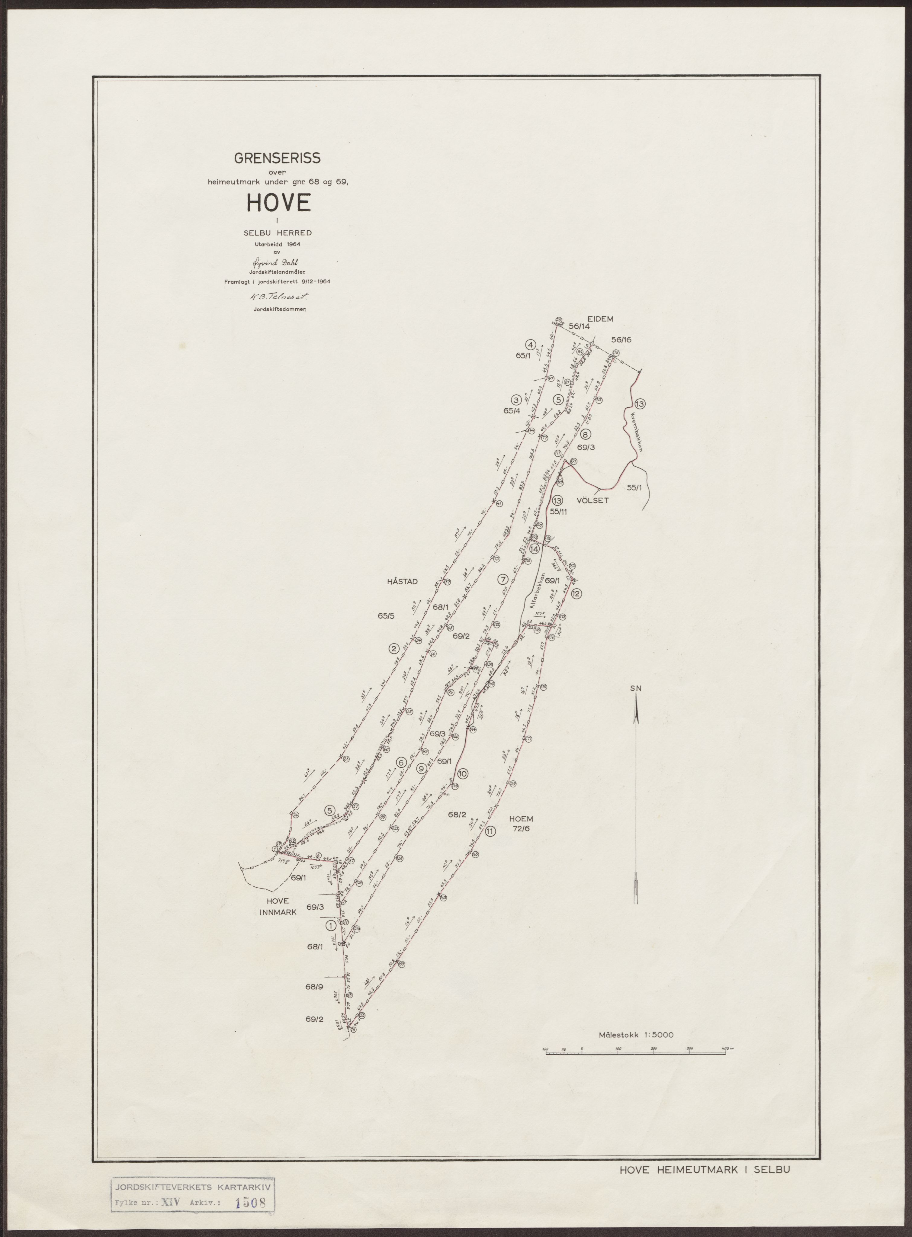 Jordskifteverkets kartarkiv, AV/RA-S-3929/T, 1859-1988, p. 2303