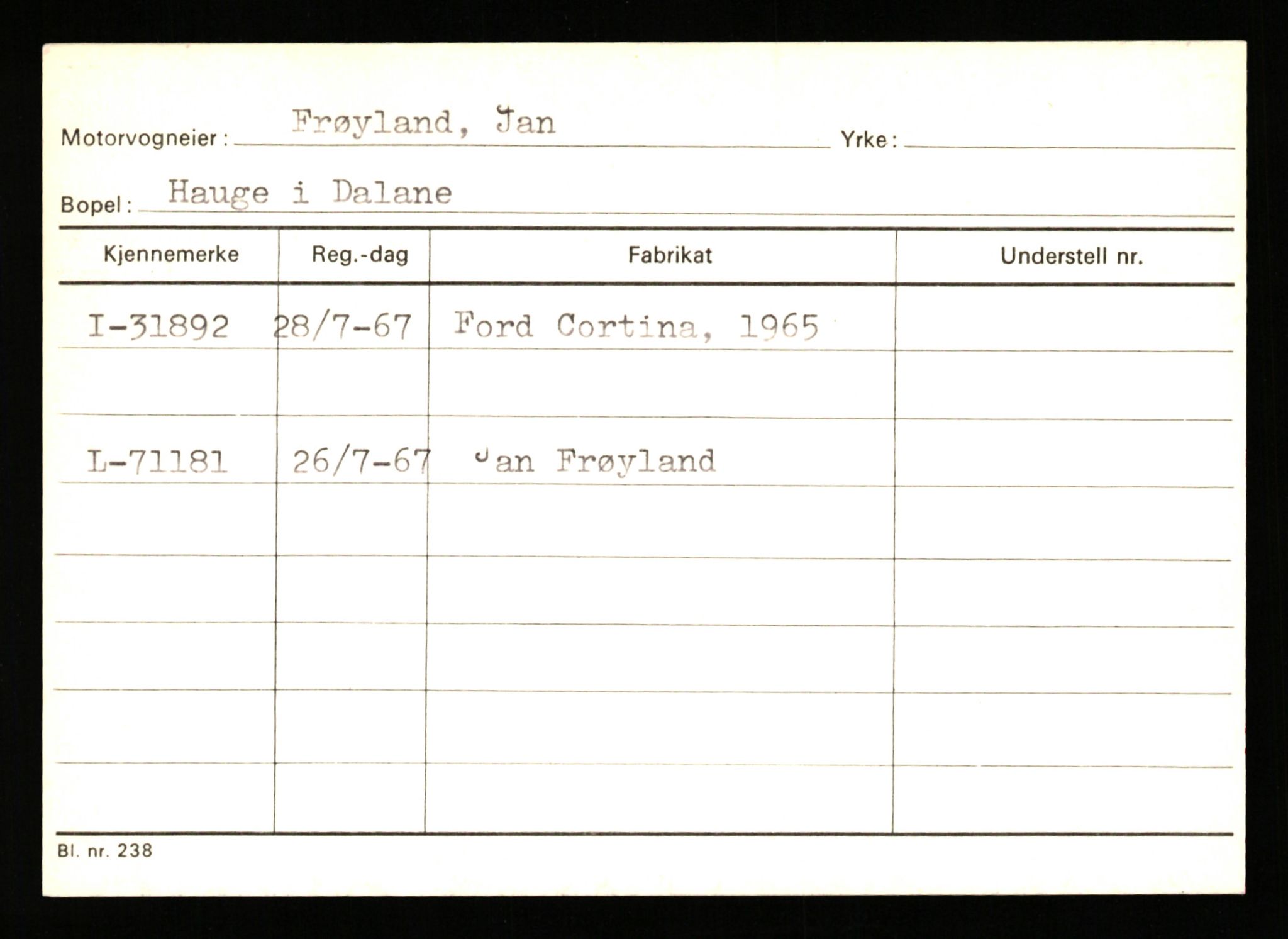 Stavanger trafikkstasjon, AV/SAST-A-101942/0/G/L0005: Registreringsnummer: 23000 - 34245, 1930-1971, p. 2716