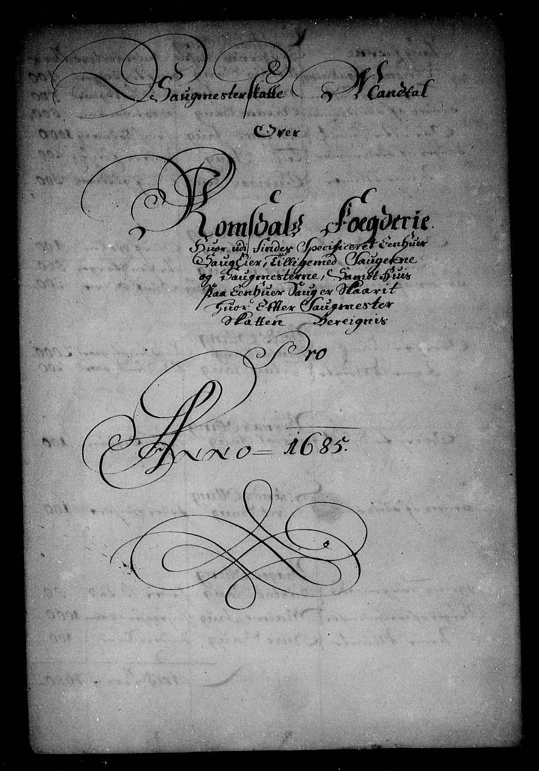 Rentekammeret inntil 1814, Reviderte regnskaper, Stiftamtstueregnskaper, Trondheim stiftamt og Nordland amt, AV/RA-EA-6044/R/Rg/L0081: Trondheim stiftamt og Nordland amt, 1685