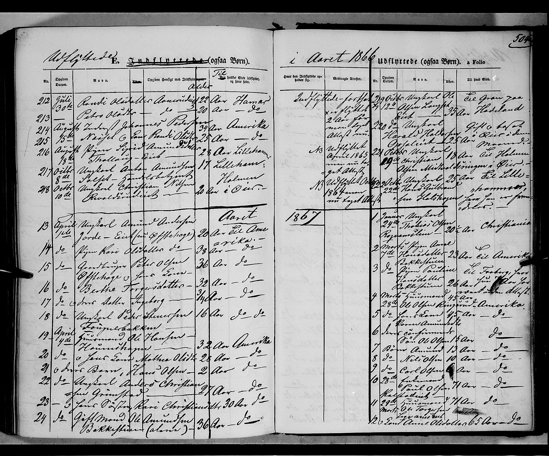 Gausdal prestekontor, SAH/PREST-090/H/Ha/Haa/L0009: Parish register (official) no. 9, 1862-1873, p. 504