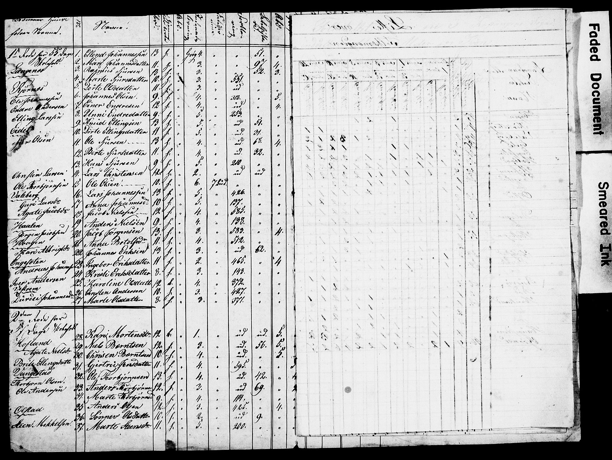 , Census 1845 for Sogndal, 1845, p. 37