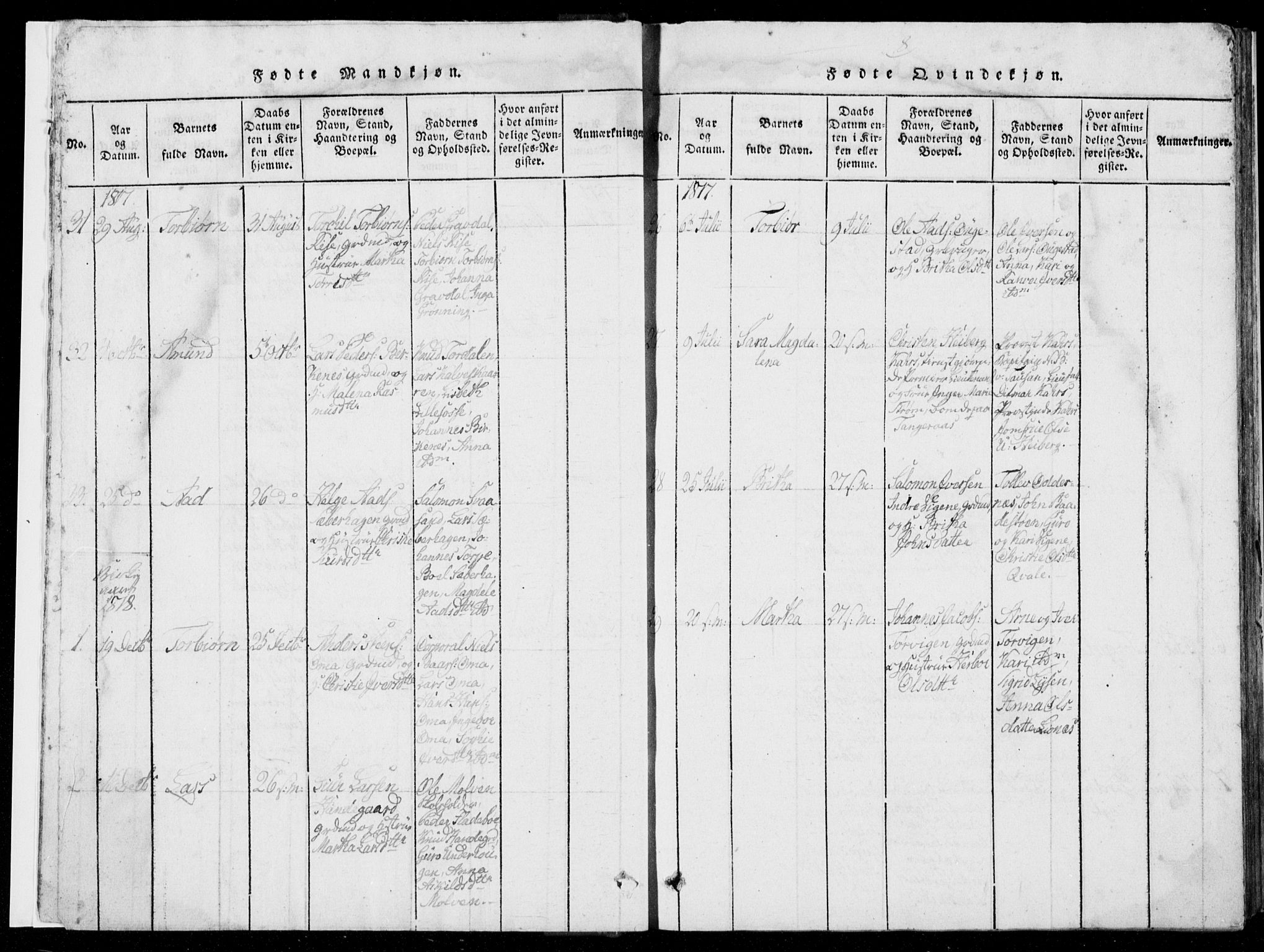 Strandebarm sokneprestembete, AV/SAB-A-78401/H/Hab: Parish register (copy) no. A  1, 1816-1826, p. 8