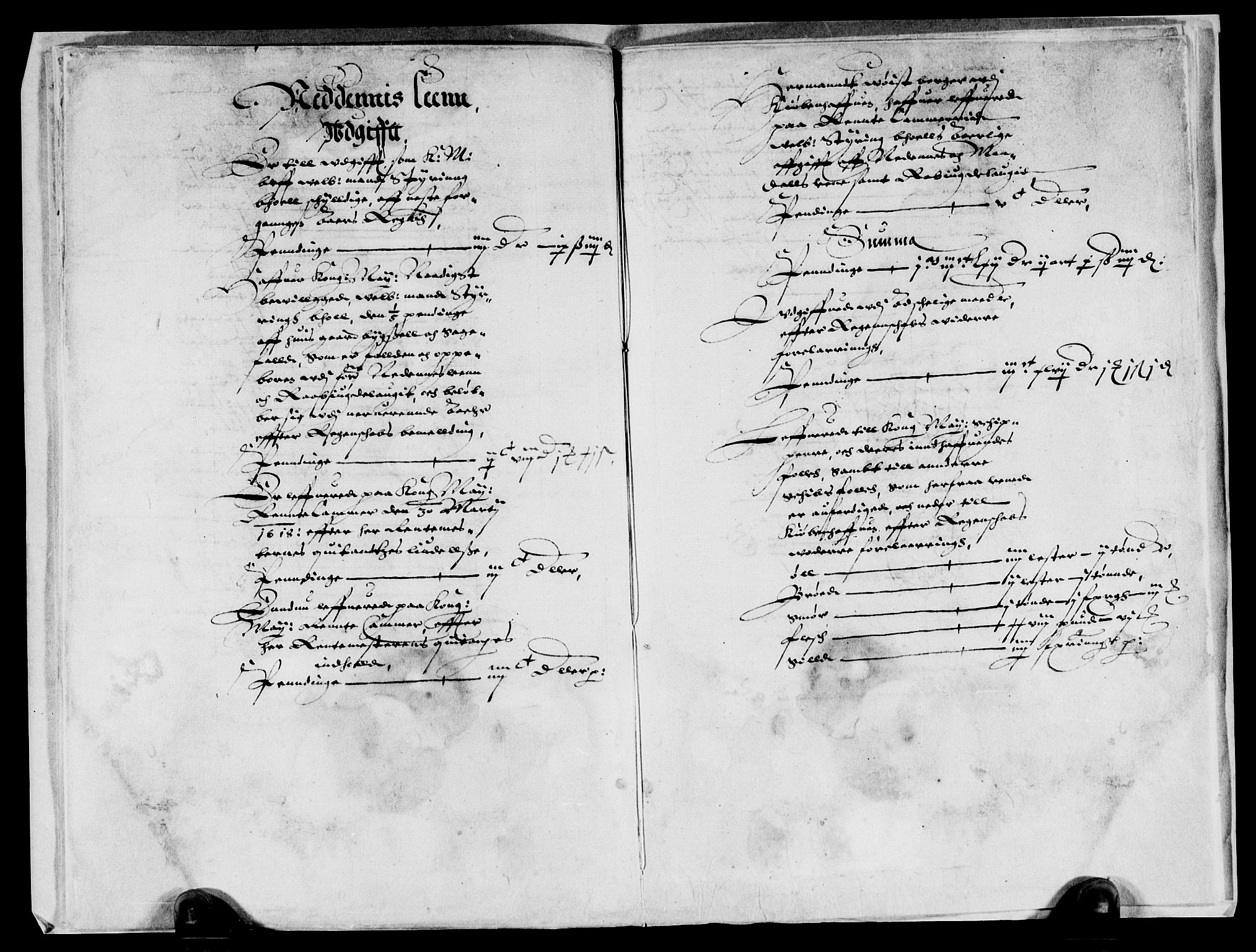 Rentekammeret inntil 1814, Reviderte regnskaper, Lensregnskaper, AV/RA-EA-5023/R/Rb/Rbq/L0009: Nedenes len. Mandals len. Råbyggelag., 1616-1618