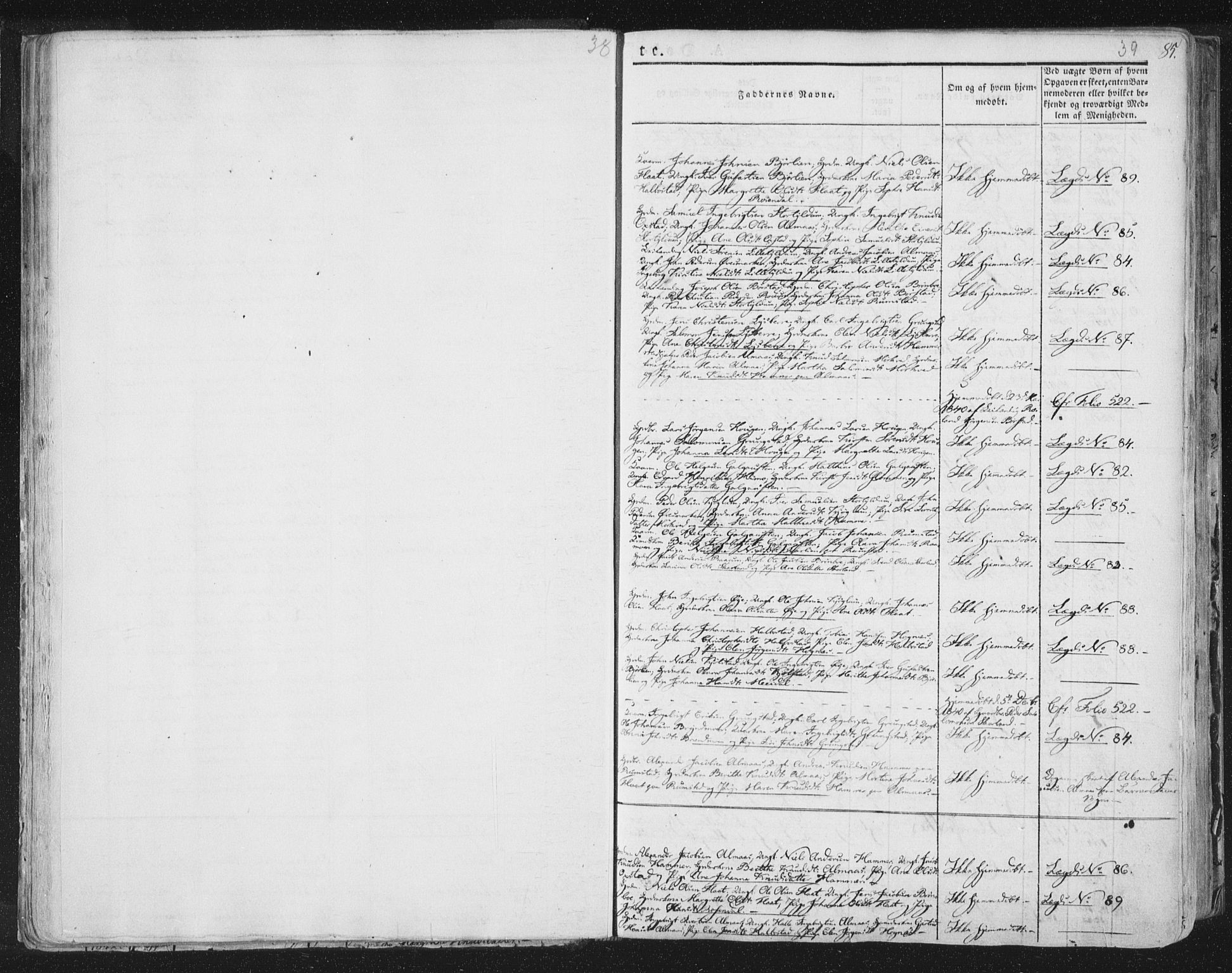 Ministerialprotokoller, klokkerbøker og fødselsregistre - Nord-Trøndelag, AV/SAT-A-1458/758/L0513: Parish register (official) no. 758A02 /2, 1839-1868, p. 38-39