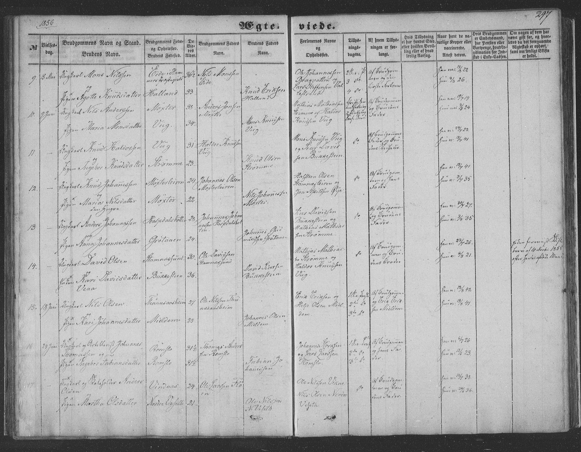 Haus sokneprestembete, SAB/A-75601/H/Haa: Parish register (official) no. A 16 II, 1848-1857, p. 297