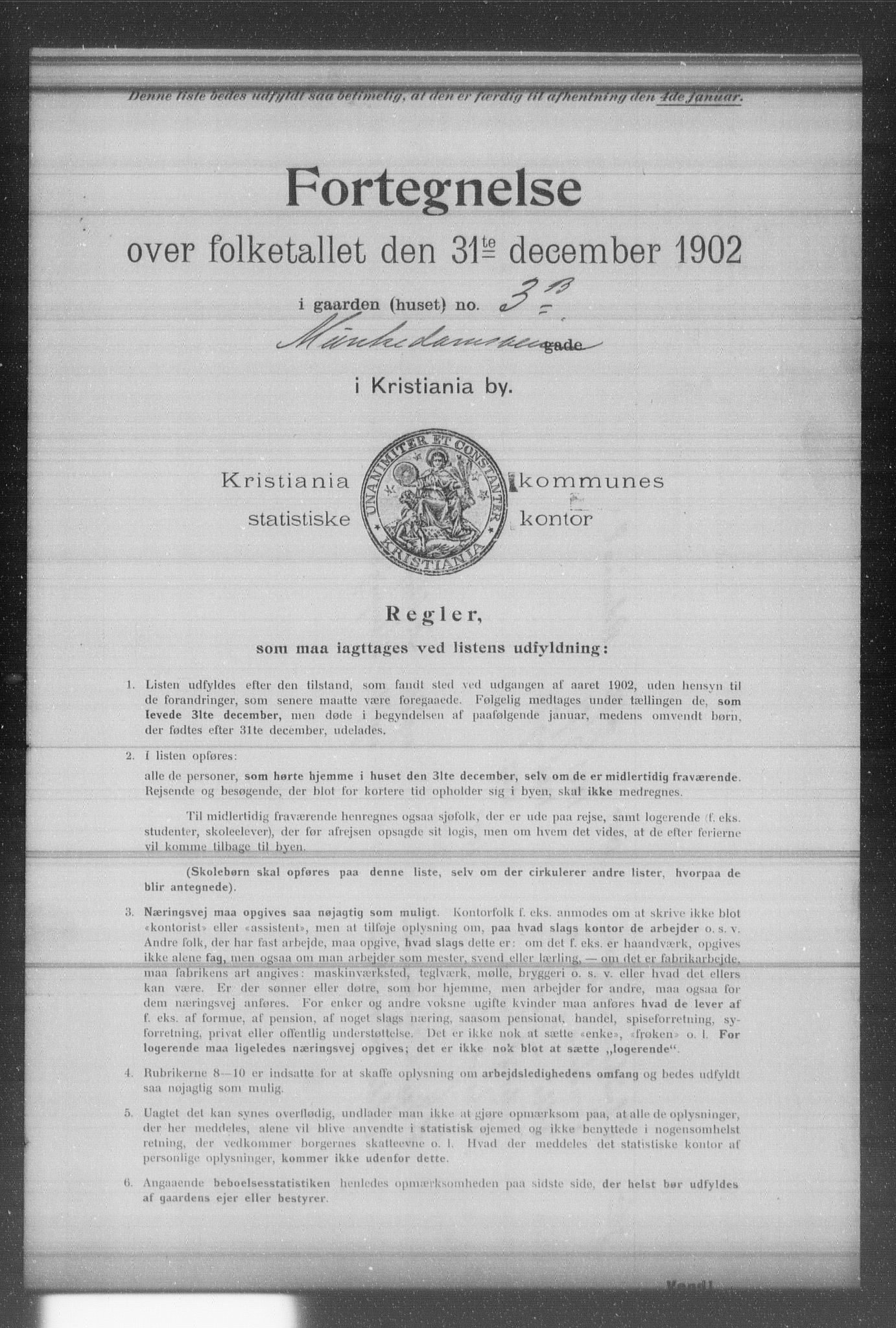 OBA, Municipal Census 1902 for Kristiania, 1902, p. 12649