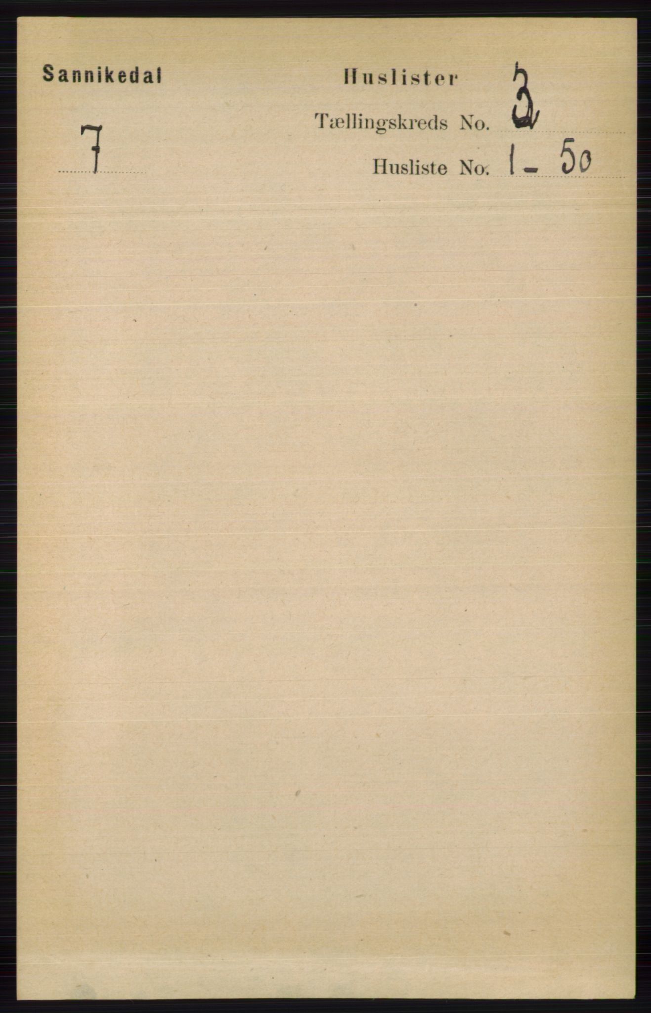 RA, 1891 census for 0816 Sannidal, 1891, p. 739