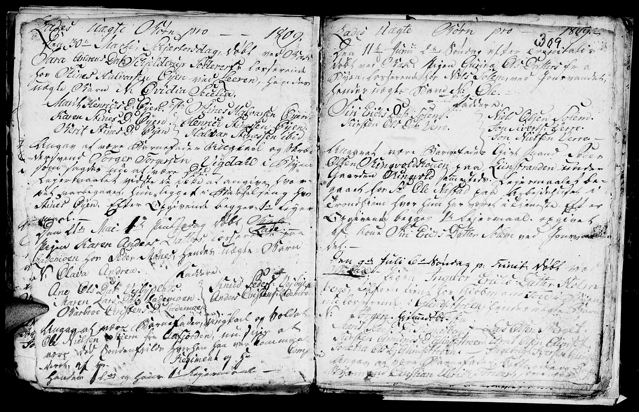 Ministerialprotokoller, klokkerbøker og fødselsregistre - Sør-Trøndelag, SAT/A-1456/606/L0305: Parish register (copy) no. 606C01, 1757-1819, p. 309