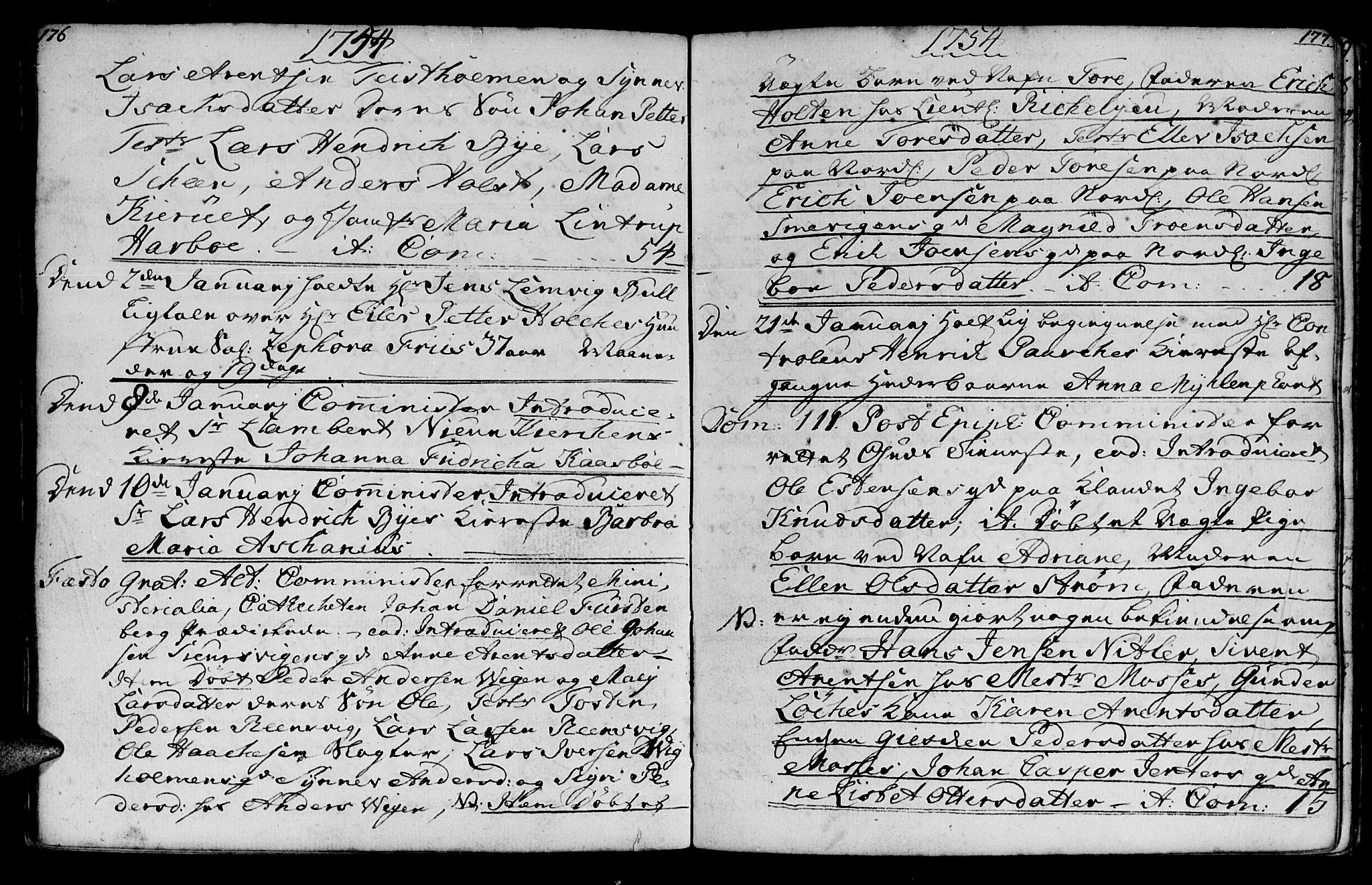 Ministerialprotokoller, klokkerbøker og fødselsregistre - Møre og Romsdal, SAT/A-1454/572/L0839: Parish register (official) no. 572A02, 1739-1754, p. 176-177