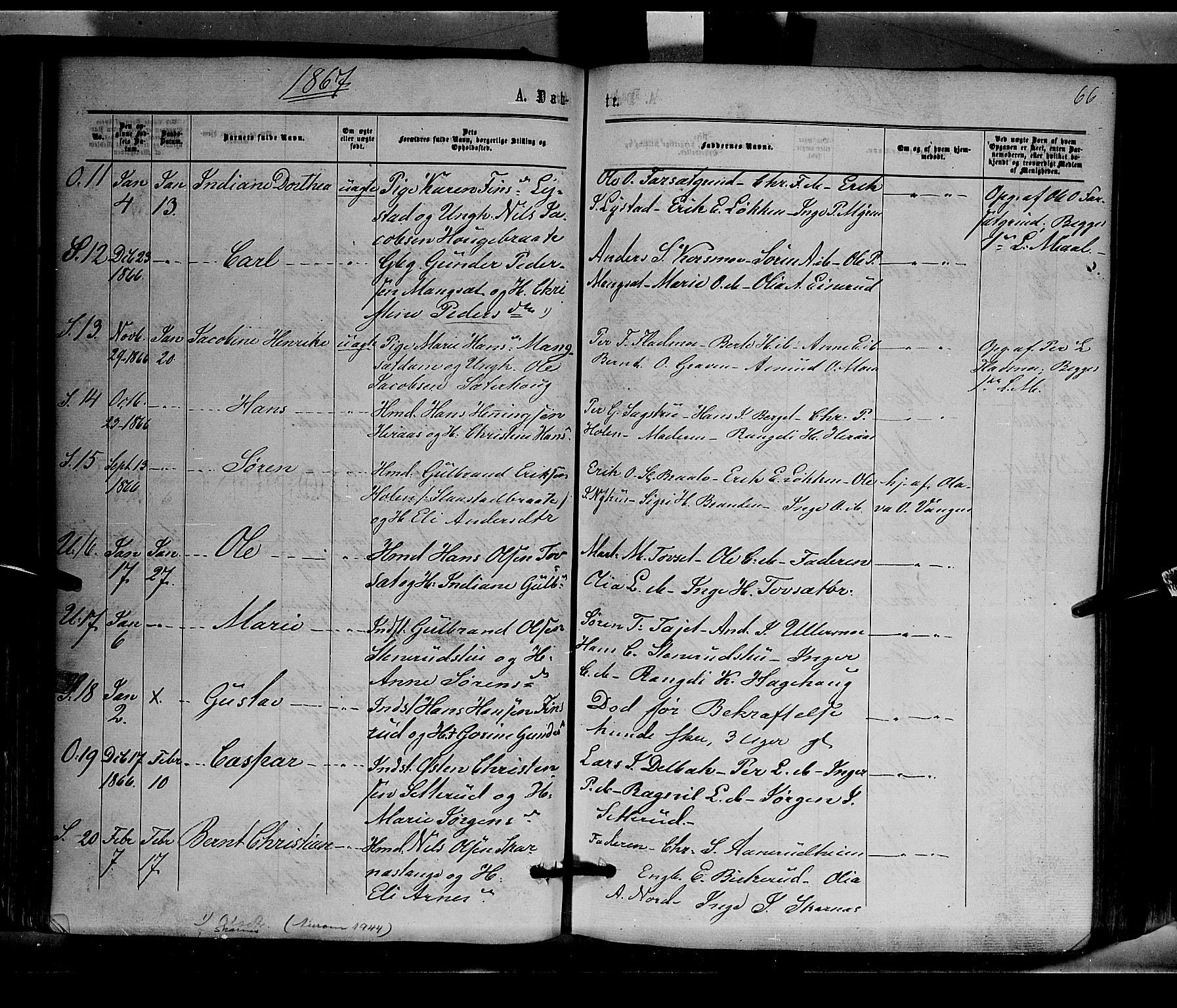 Sør-Odal prestekontor, AV/SAH-PREST-030/H/Ha/Haa/L0003: Parish register (official) no. 3, 1864-1870, p. 66