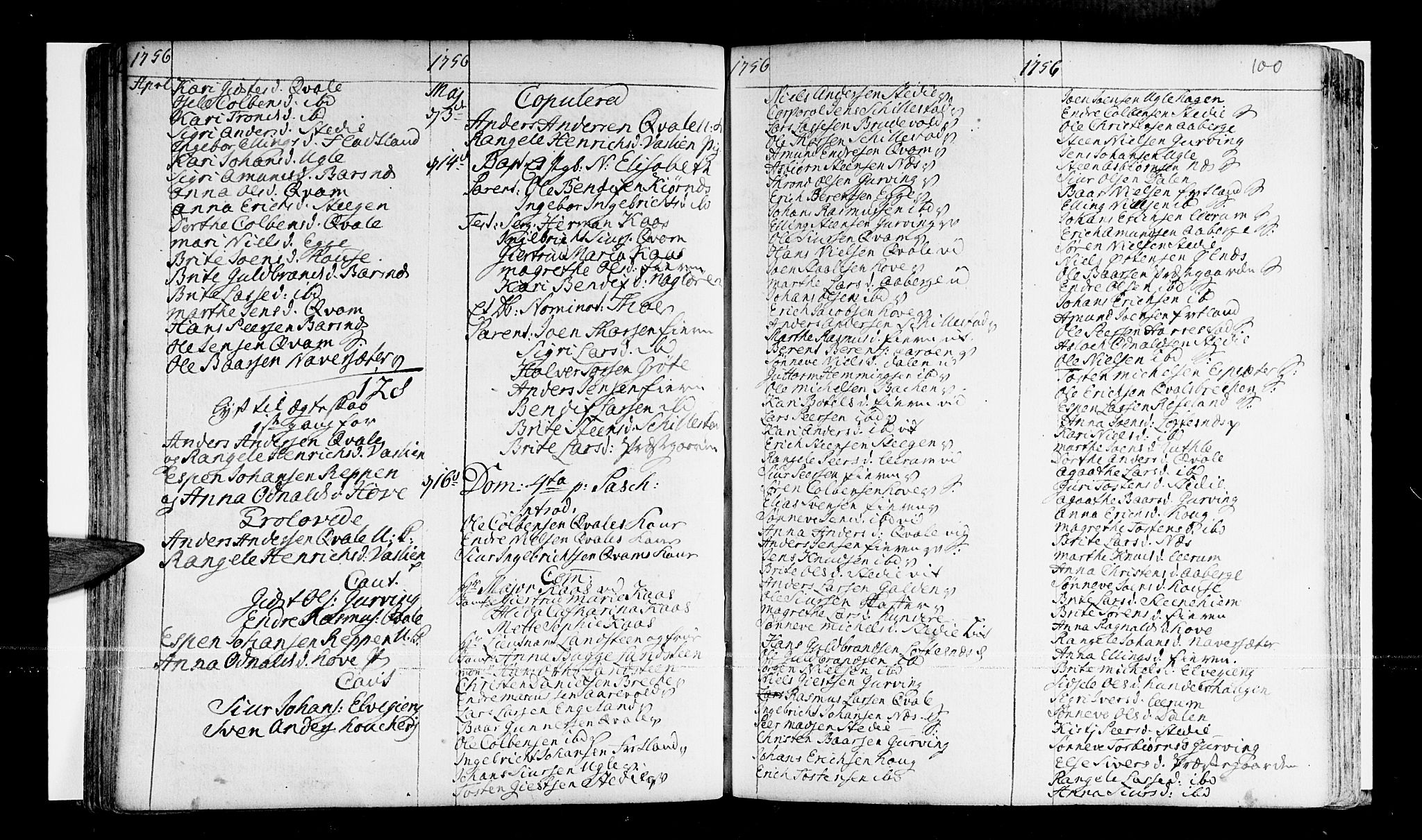 Sogndal sokneprestembete, AV/SAB-A-81301/H/Haa/Haaa/L0003: Parish register (official) no. A 3, 1747-1768, p. 100