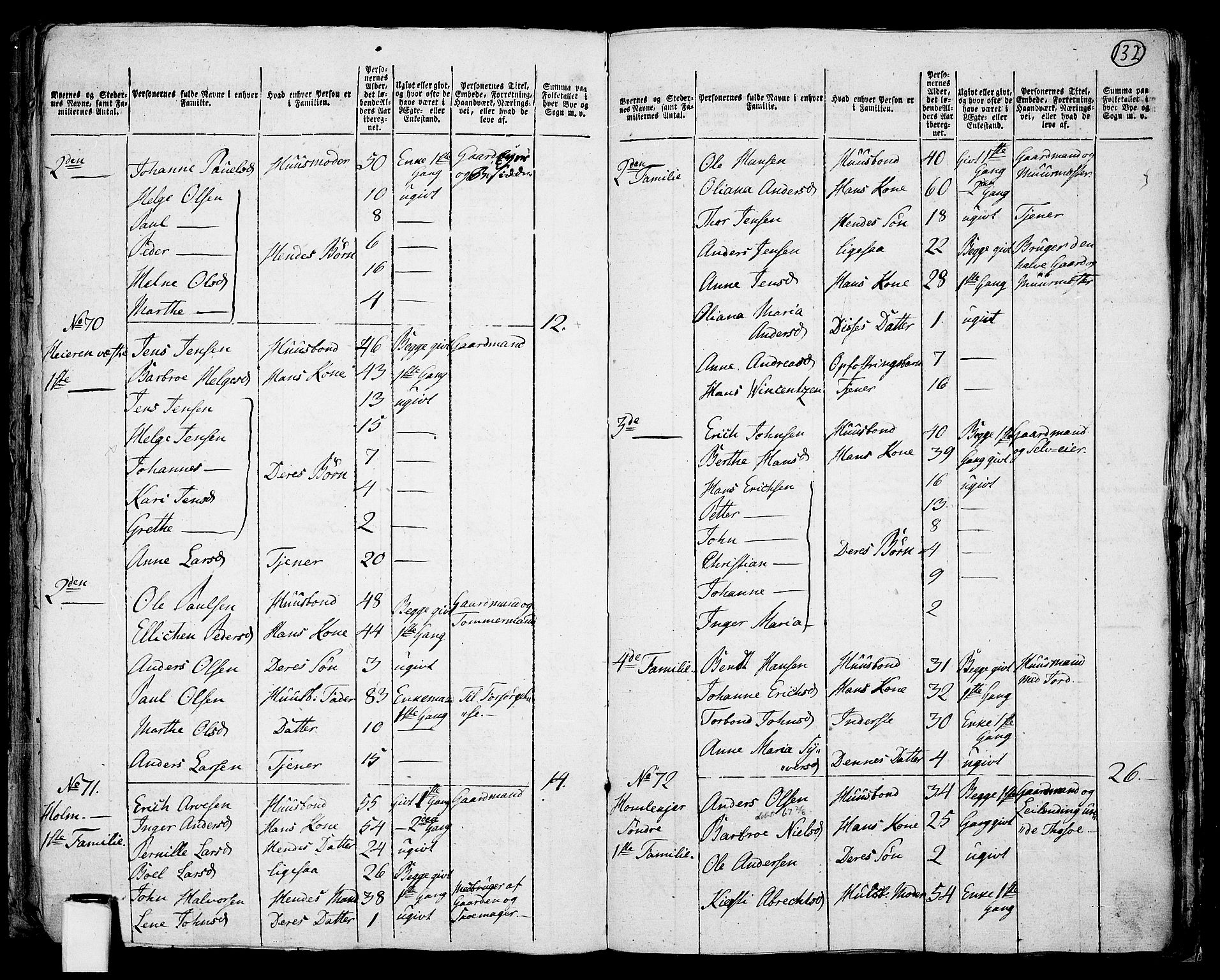 RA, 1801 census for 0113P Borge, 1801, p. 131b-132a