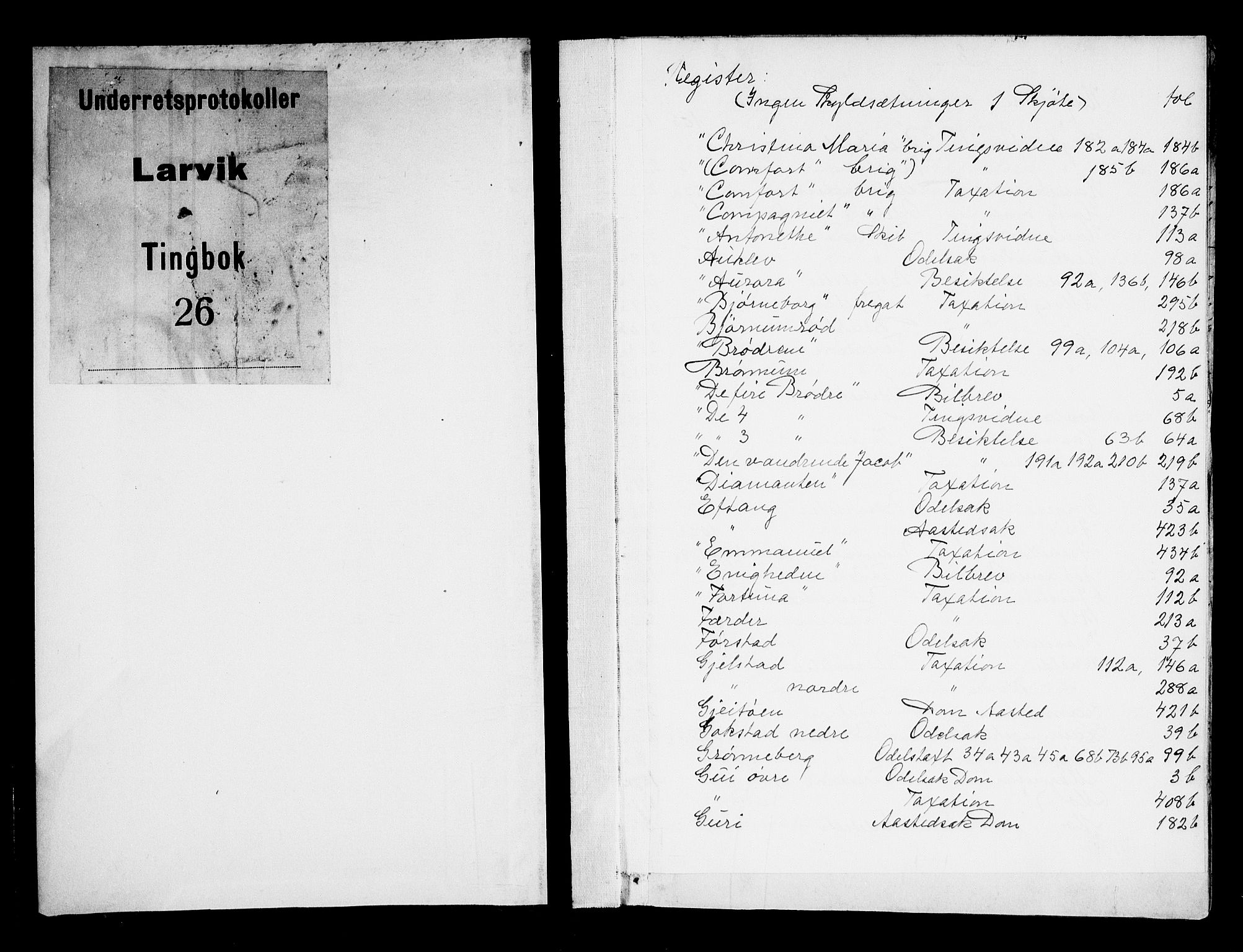 Larvik sorenskriveri, SAKO/A-83/F/Fa/L0026: Tingbok, 1781-1787