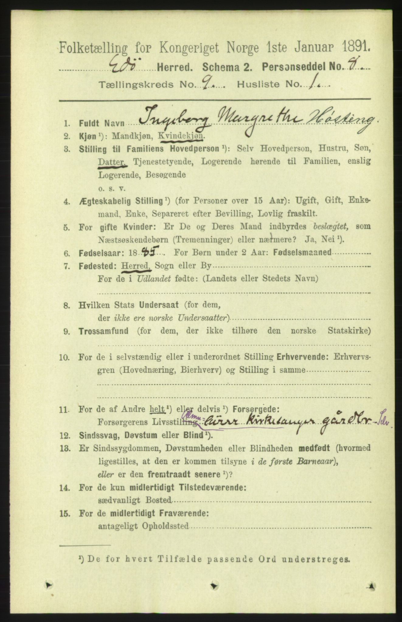 RA, 1891 census for 1573 Edøy, 1891, p. 2321