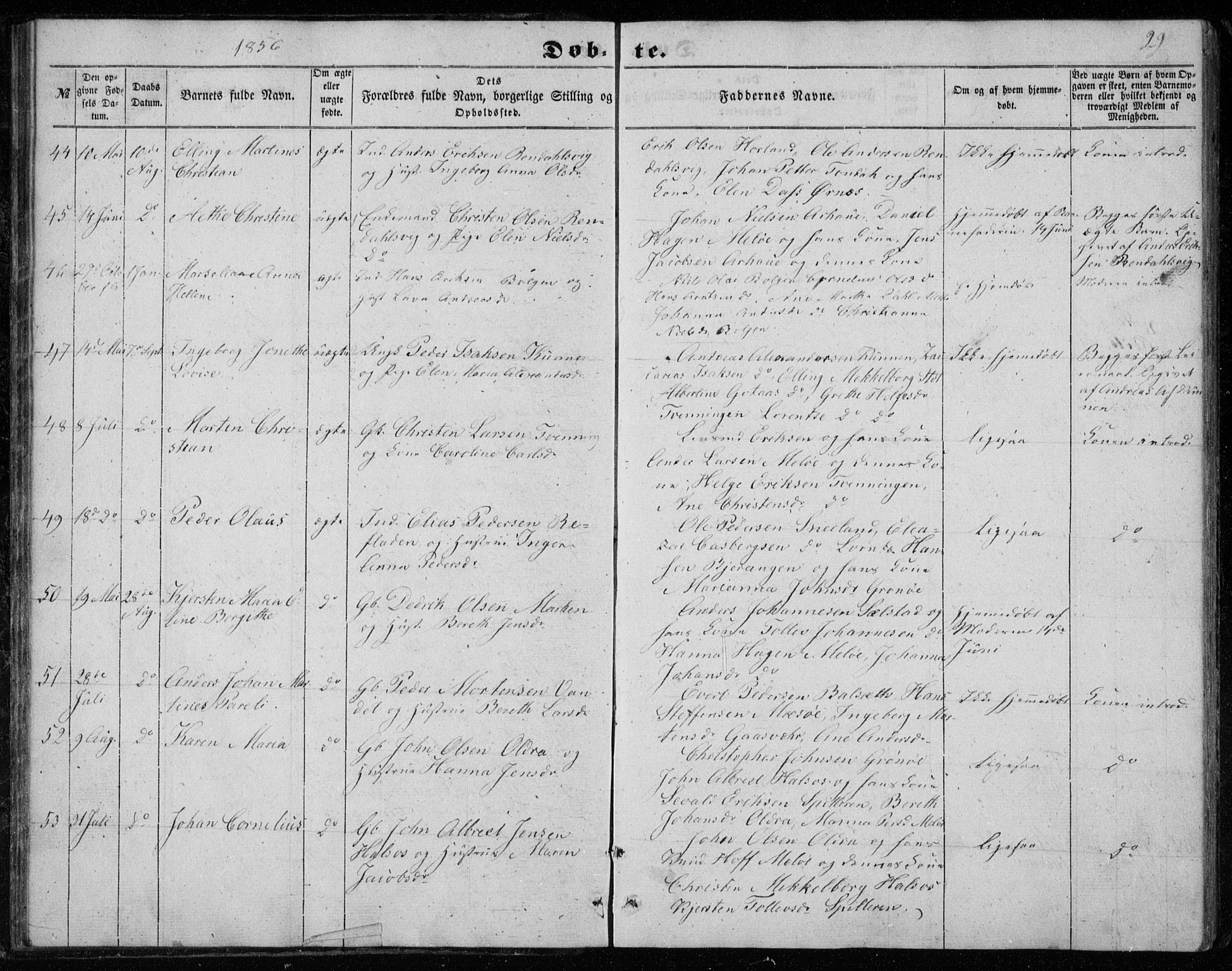 Ministerialprotokoller, klokkerbøker og fødselsregistre - Nordland, AV/SAT-A-1459/843/L0633: Parish register (copy) no. 843C02, 1853-1873, p. 29