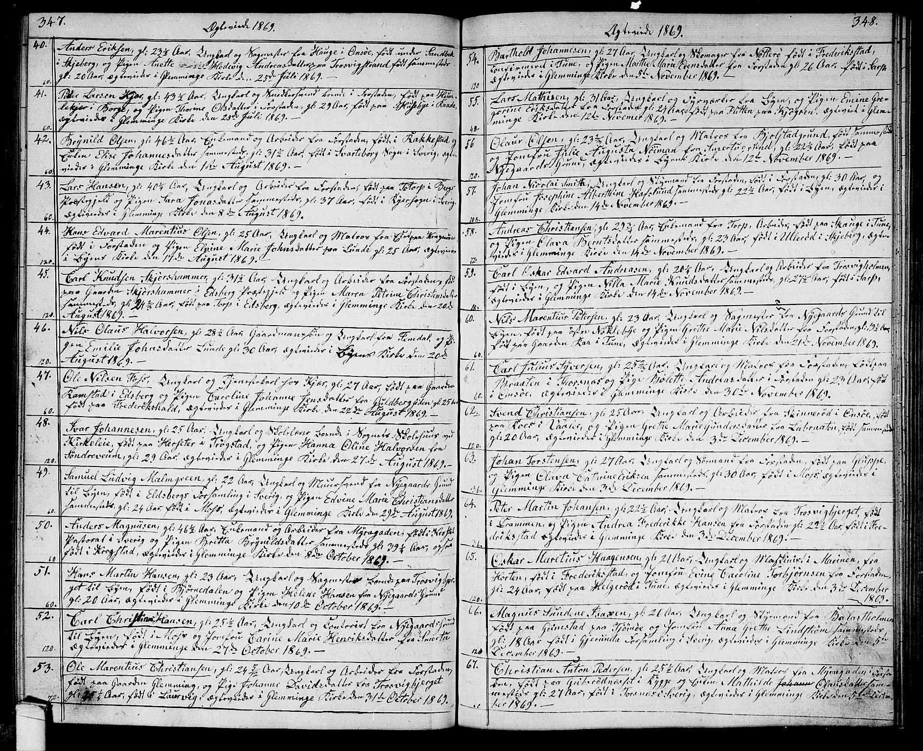 Glemmen prestekontor Kirkebøker, AV/SAO-A-10908/G/Ga/L0004: Parish register (copy) no. 4, 1867-1875, p. 347-348