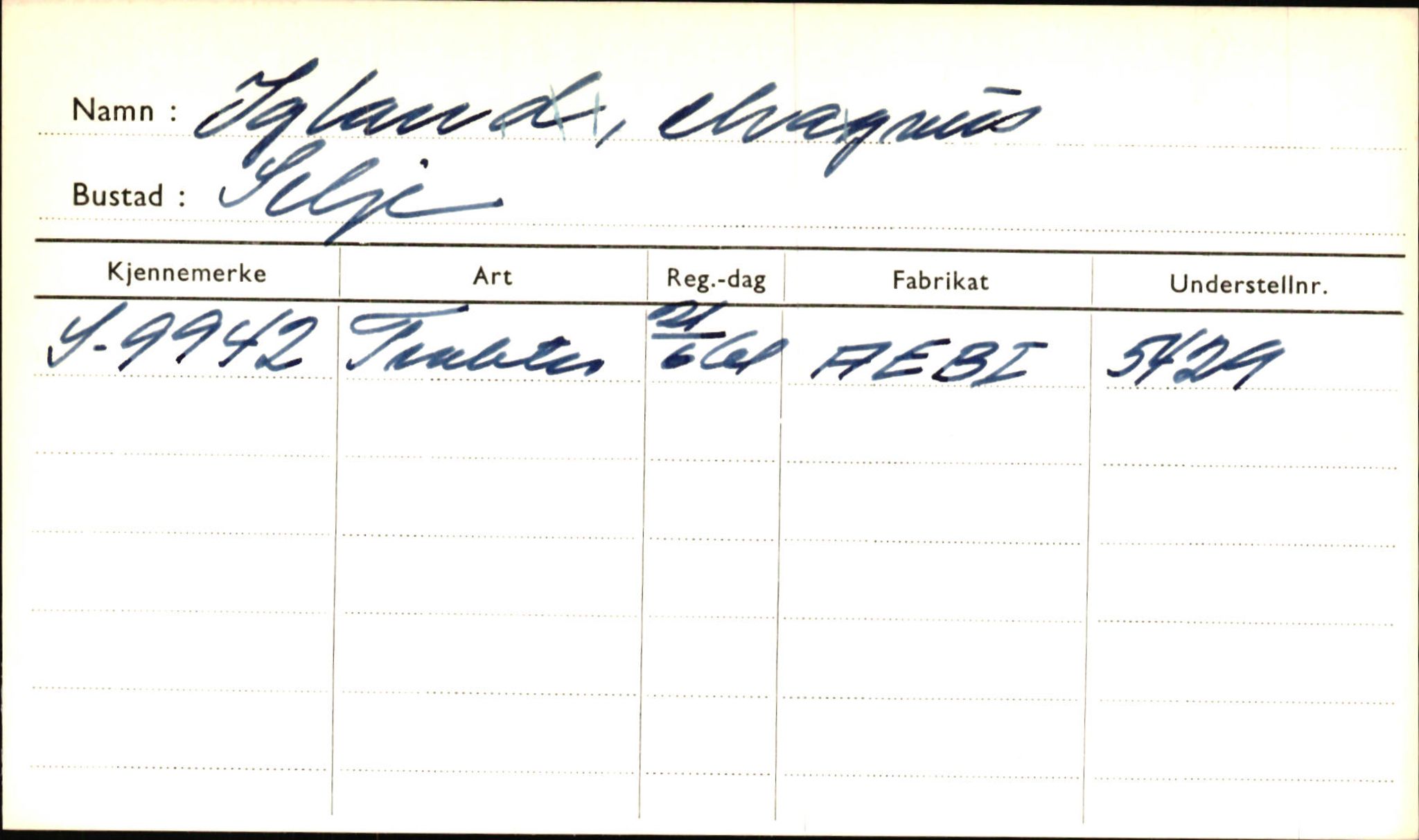 Statens vegvesen, Sogn og Fjordane vegkontor, SAB/A-5301/4/F/L0001A: Eigarregister Fjordane til 1.6.1961, 1930-1961, p. 869