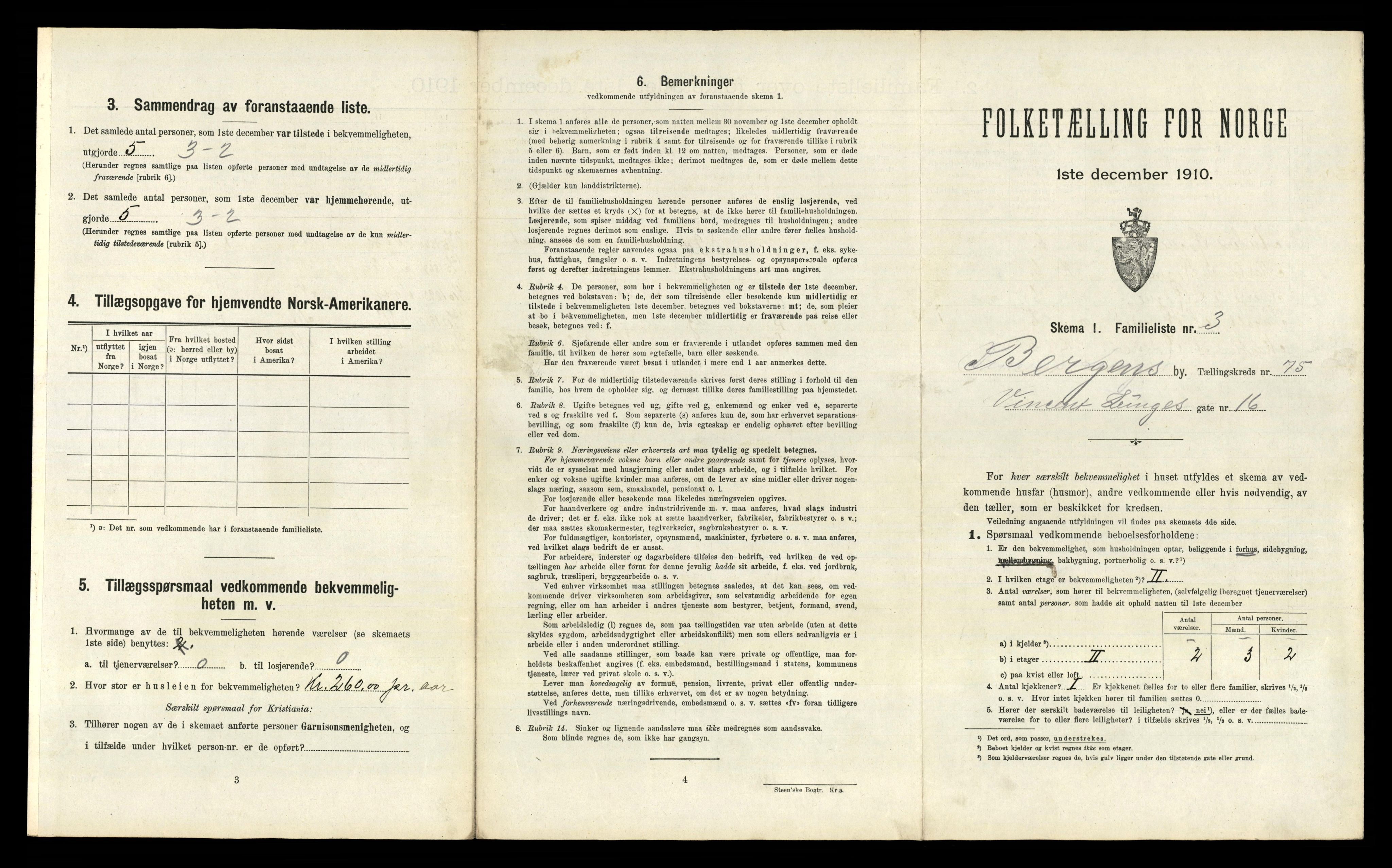 RA, 1910 census for Bergen, 1910, p. 25961