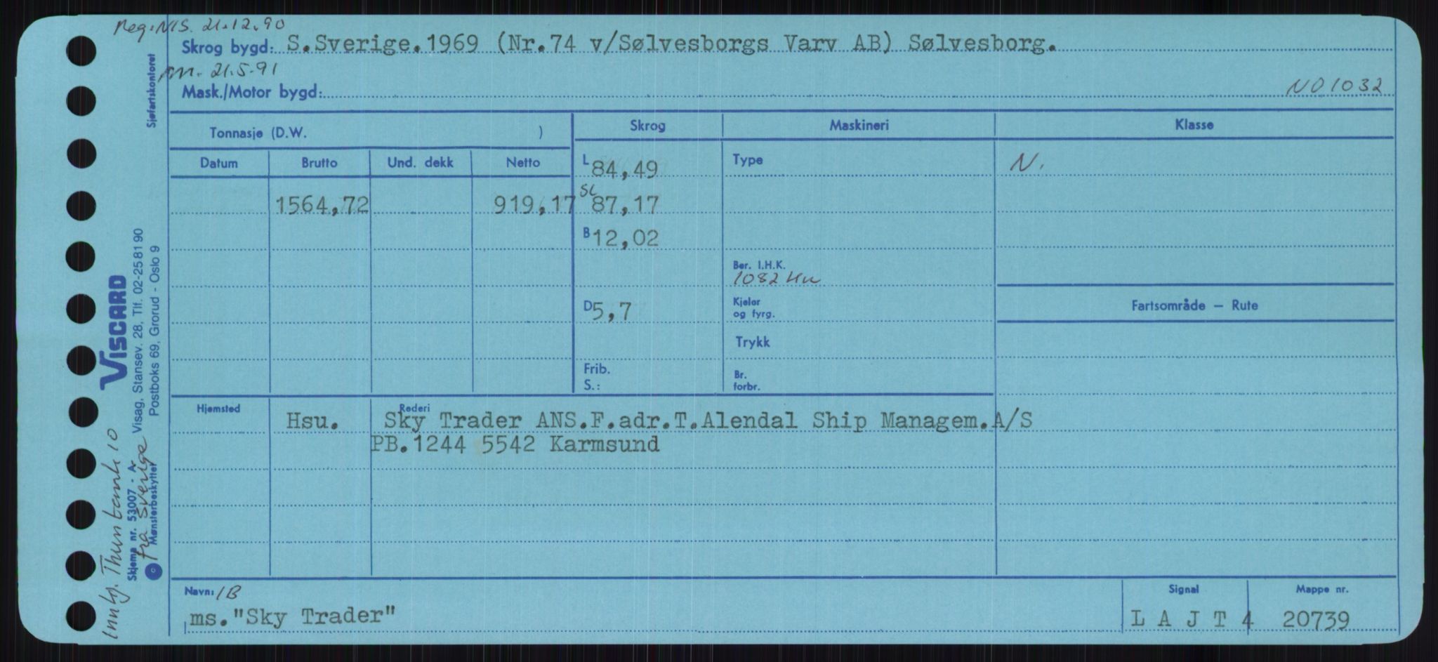 Sjøfartsdirektoratet med forløpere, Skipsmålingen, RA/S-1627/H/Ha/L0005/0002: Fartøy, S-Sven / Fartøy, Skjo-Sven, p. 67