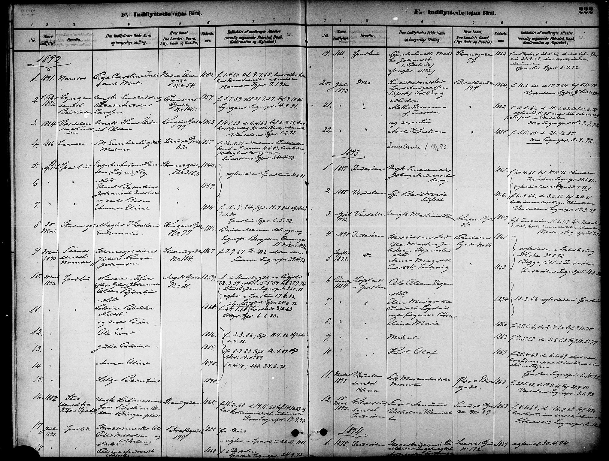 Ministerialprotokoller, klokkerbøker og fødselsregistre - Nord-Trøndelag, SAT/A-1458/739/L0371: Parish register (official) no. 739A03, 1881-1895, p. 222