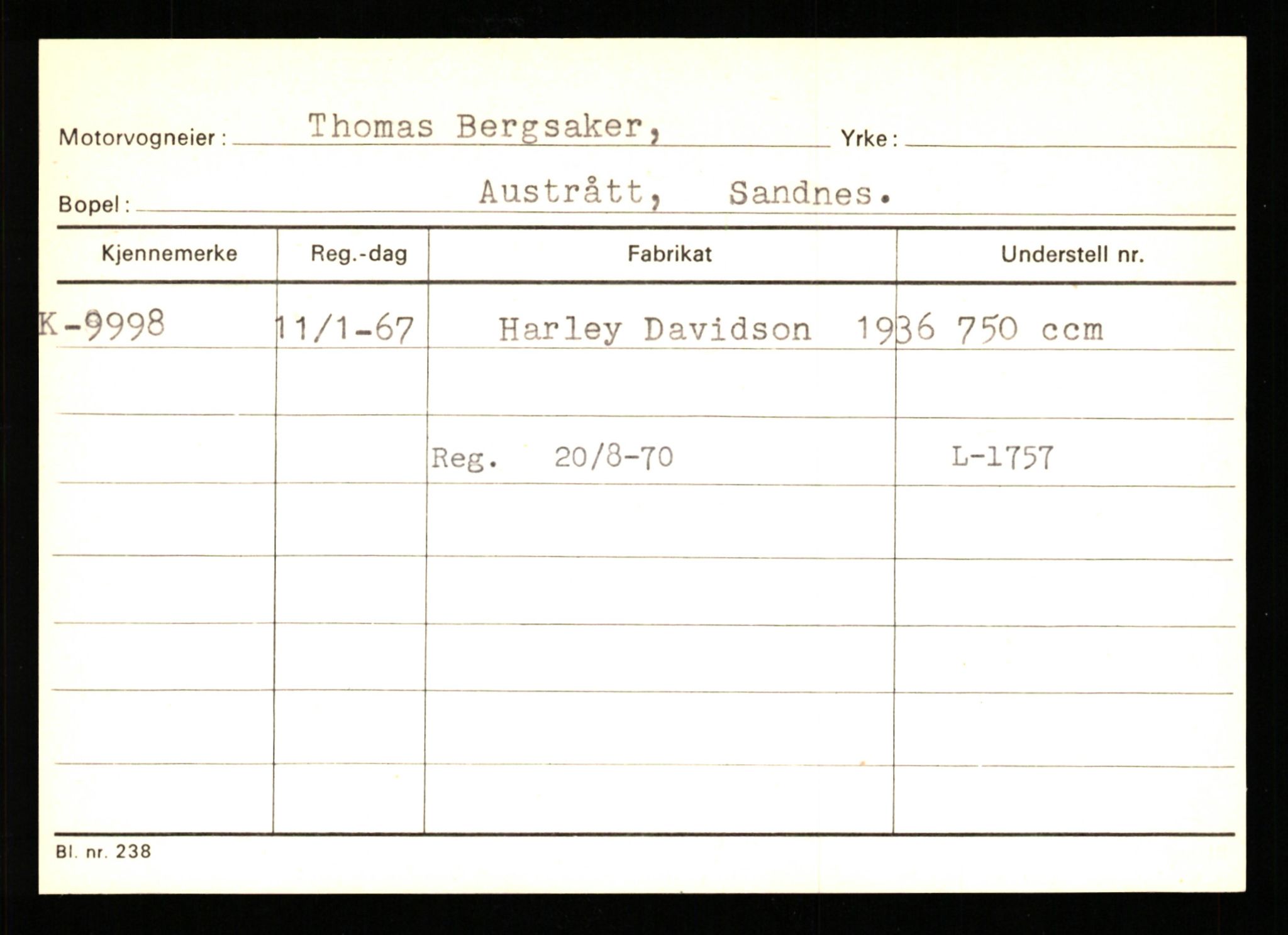 Stavanger trafikkstasjon, AV/SAST-A-101942/0/G/L0002: Registreringsnummer: 5791 - 10405, 1930-1971, p. 2749