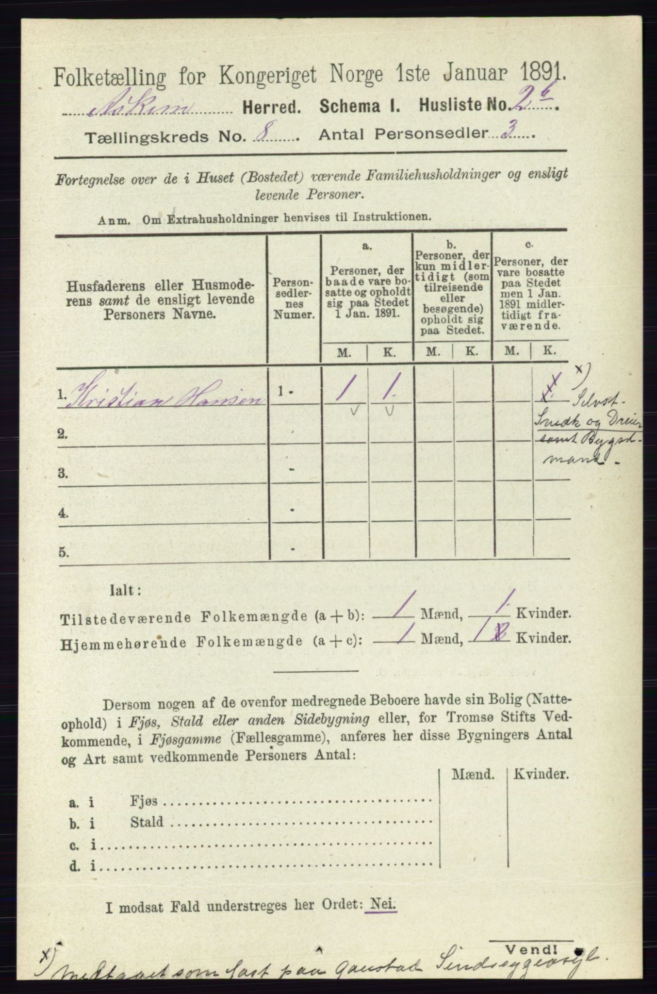 RA, 1891 census for 0124 Askim, 1891, p. 1211