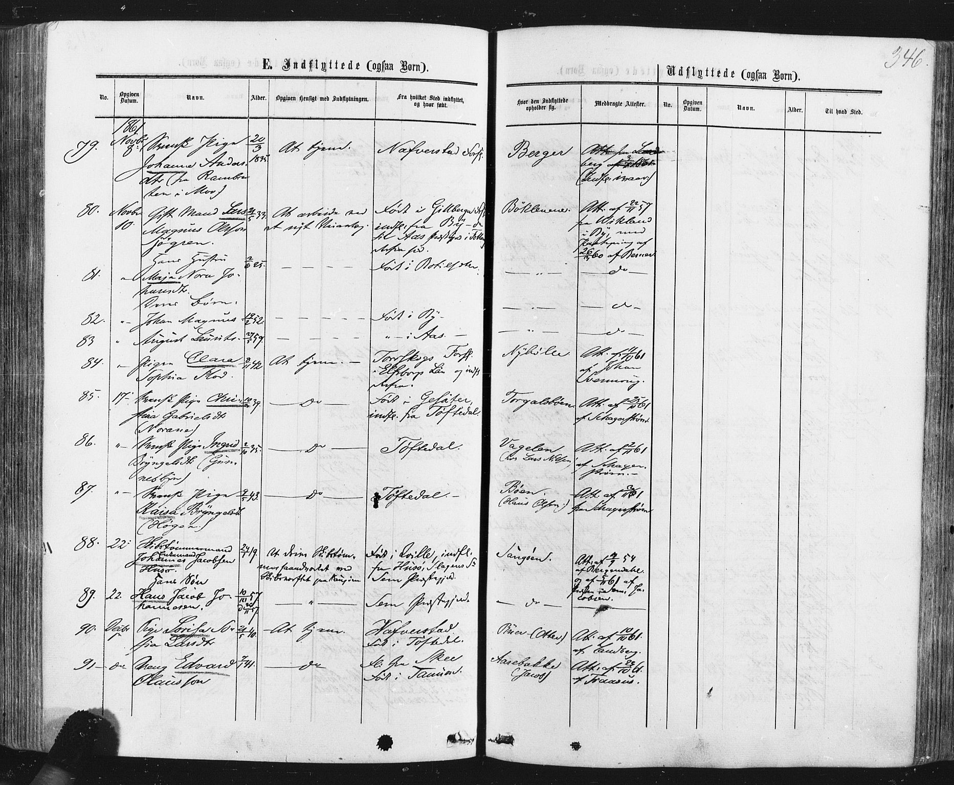 Idd prestekontor Kirkebøker, AV/SAO-A-10911/F/Fc/L0005: Parish register (official) no. III 5, 1861-1877, p. 346