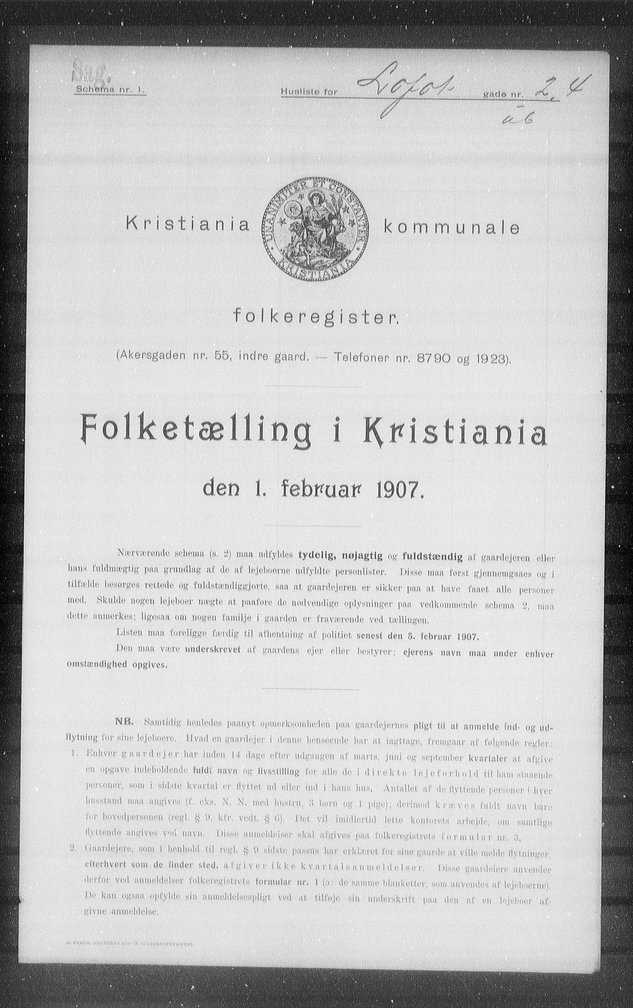 OBA, Municipal Census 1907 for Kristiania, 1907, p. 29840