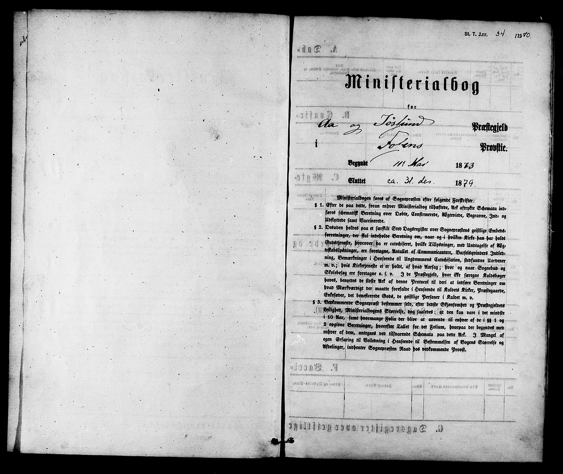 Ministerialprotokoller, klokkerbøker og fødselsregistre - Sør-Trøndelag, SAT/A-1456/655/L0679: Parish register (official) no. 655A08, 1873-1879