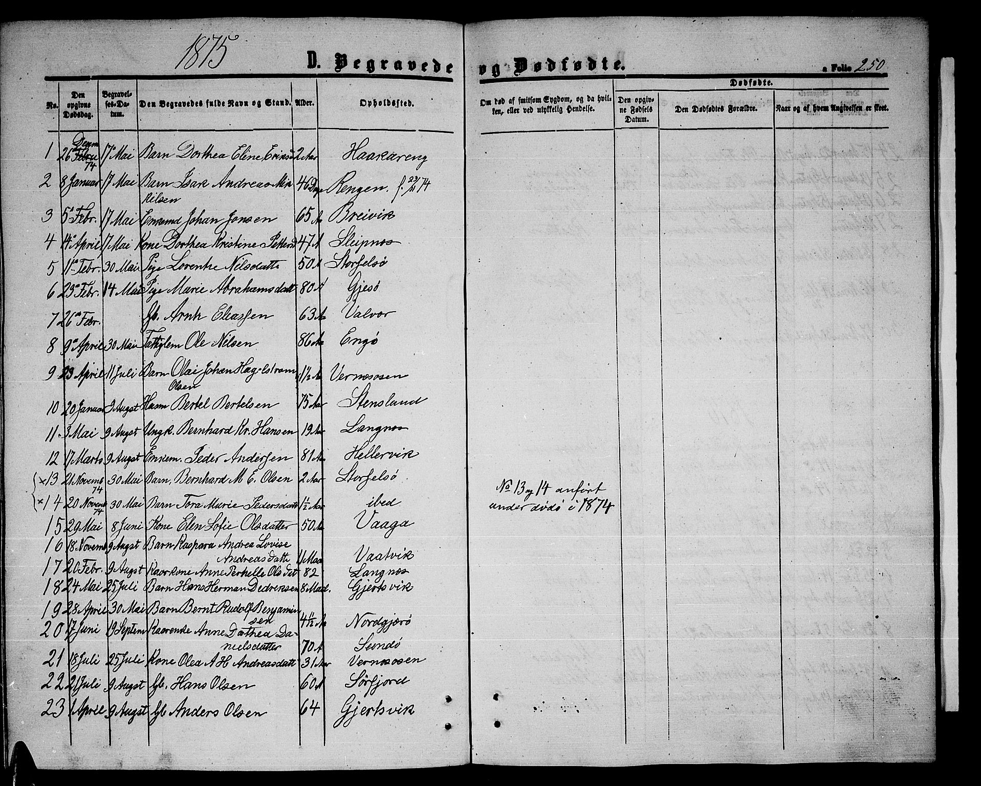 Ministerialprotokoller, klokkerbøker og fødselsregistre - Nordland, SAT/A-1459/841/L0619: Parish register (copy) no. 841C03, 1856-1876, p. 250
