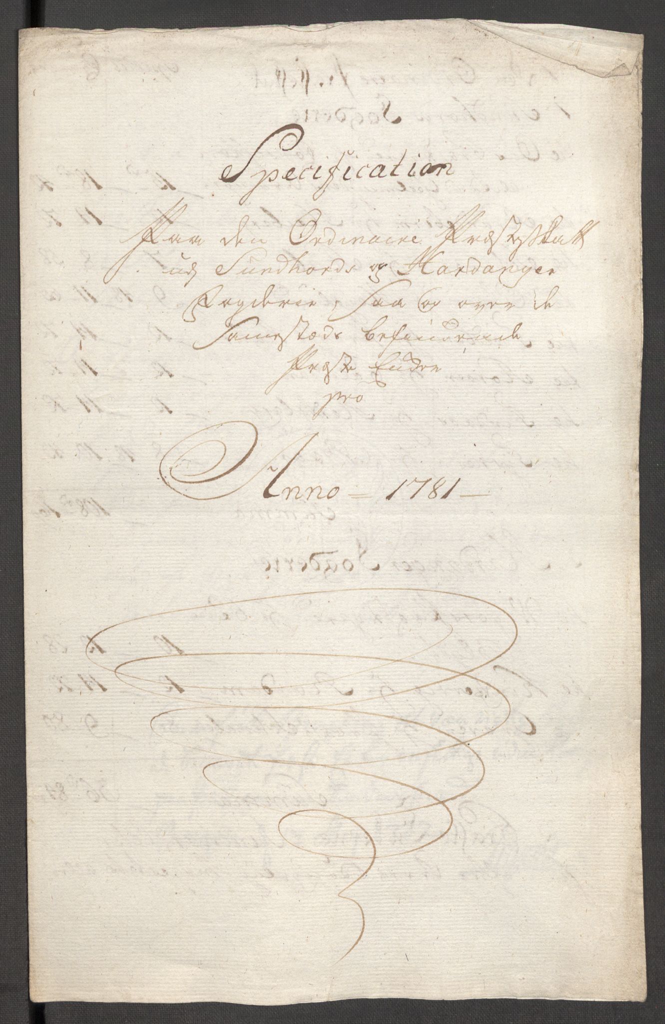 Rentekammeret inntil 1814, Reviderte regnskaper, Fogderegnskap, RA/EA-4092/R48/L3097: Fogderegnskap Sunnhordland og Hardanger, 1781, p. 71