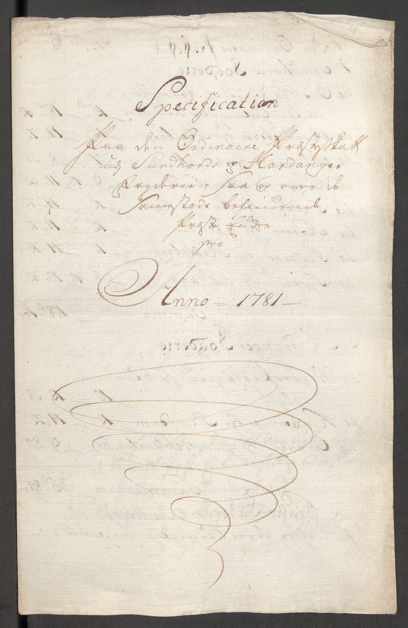 Rentekammeret inntil 1814, Reviderte regnskaper, Fogderegnskap, AV/RA-EA-4092/R48/L3097: Fogderegnskap Sunnhordland og Hardanger, 1781, p. 71