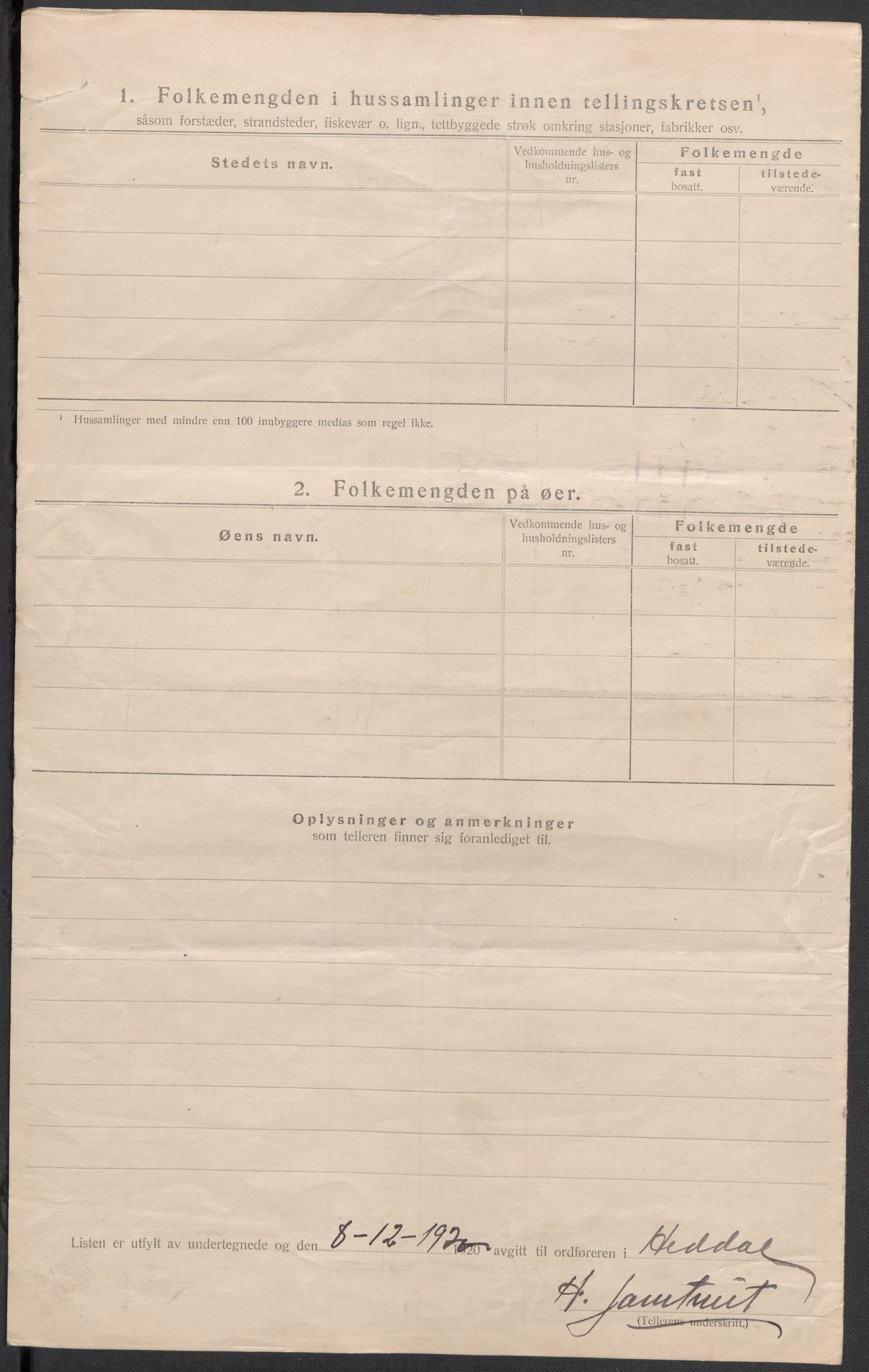 SAKO, 1920 census for Heddal, 1920, p. 13