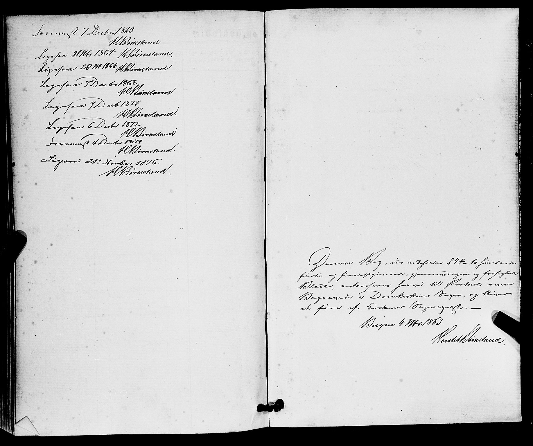 Domkirken sokneprestembete, SAB/A-74801/H/Haa/L0042: Parish register (official) no. E 3, 1863-1876, p. 245