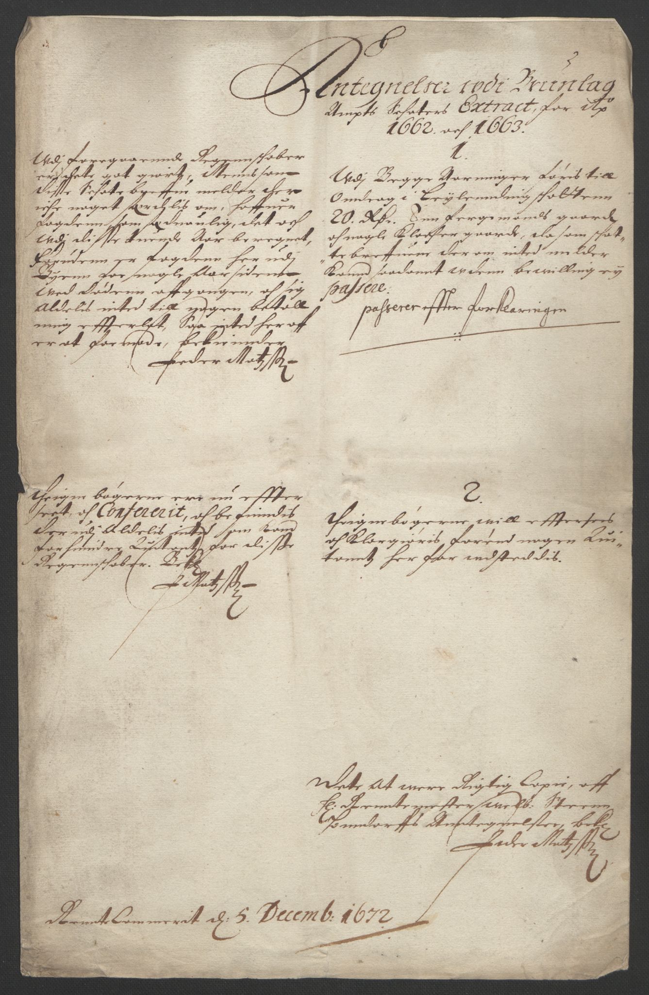 Rentekammeret inntil 1814, Reviderte regnskaper, Fogderegnskap, RA/EA-4092/R33/L1963: Fogderegnskap Larvik grevskap, 1662-1664, p. 196