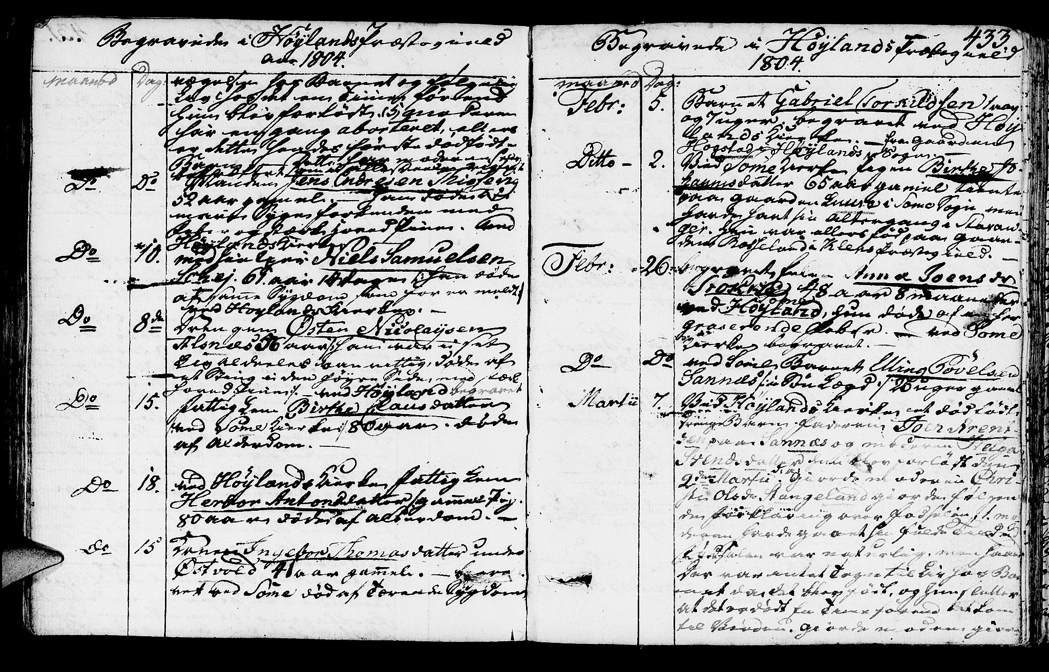 Høyland sokneprestkontor, AV/SAST-A-101799/001/30BA/L0005: Parish register (official) no. A 5, 1804-1815, p. 433