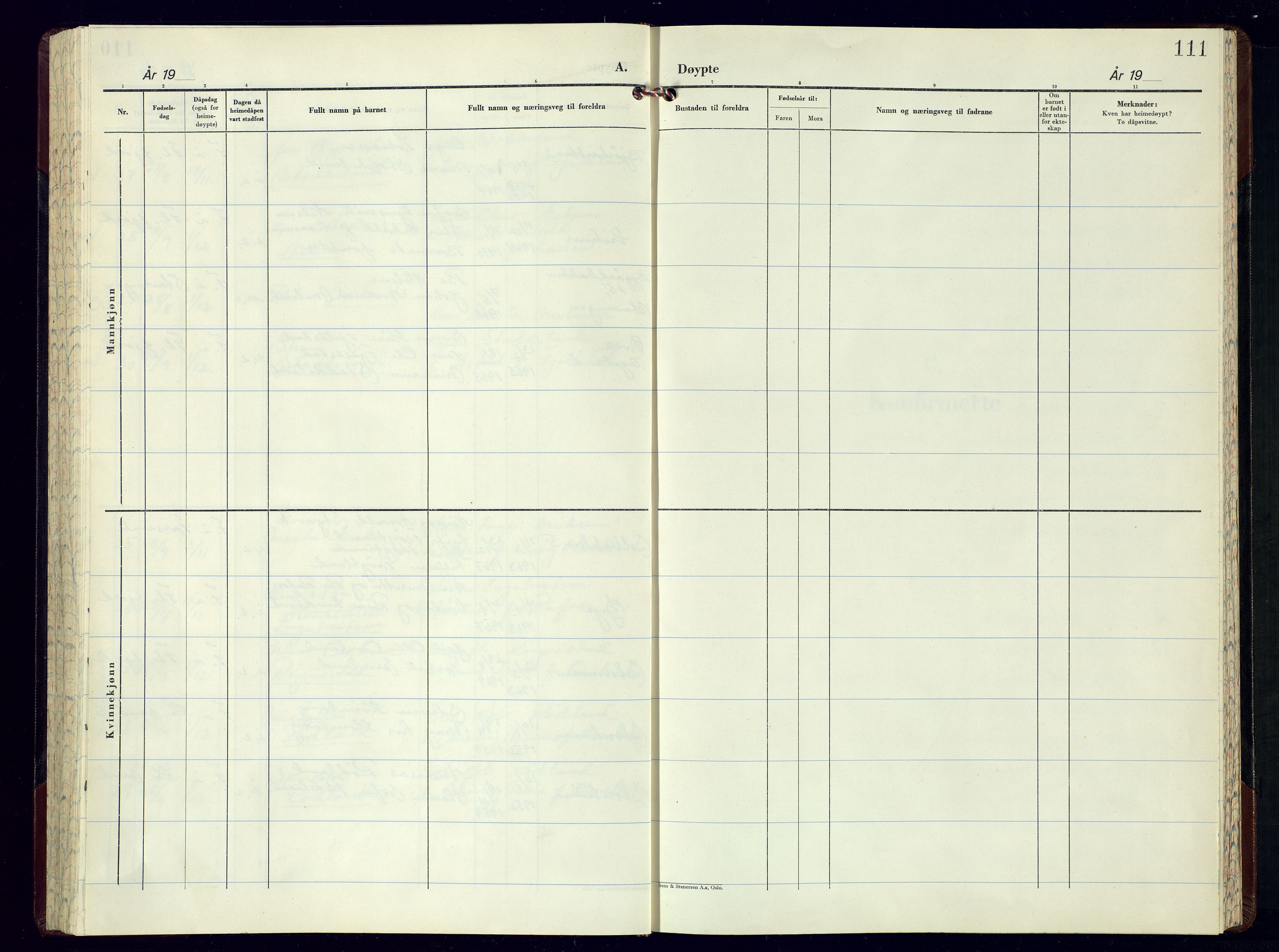 Kvinesdal sokneprestkontor, SAK/1111-0026/F/Fb/Fbb/L0007: Parish register (copy) no. B 7, 1973-1991, p. 111