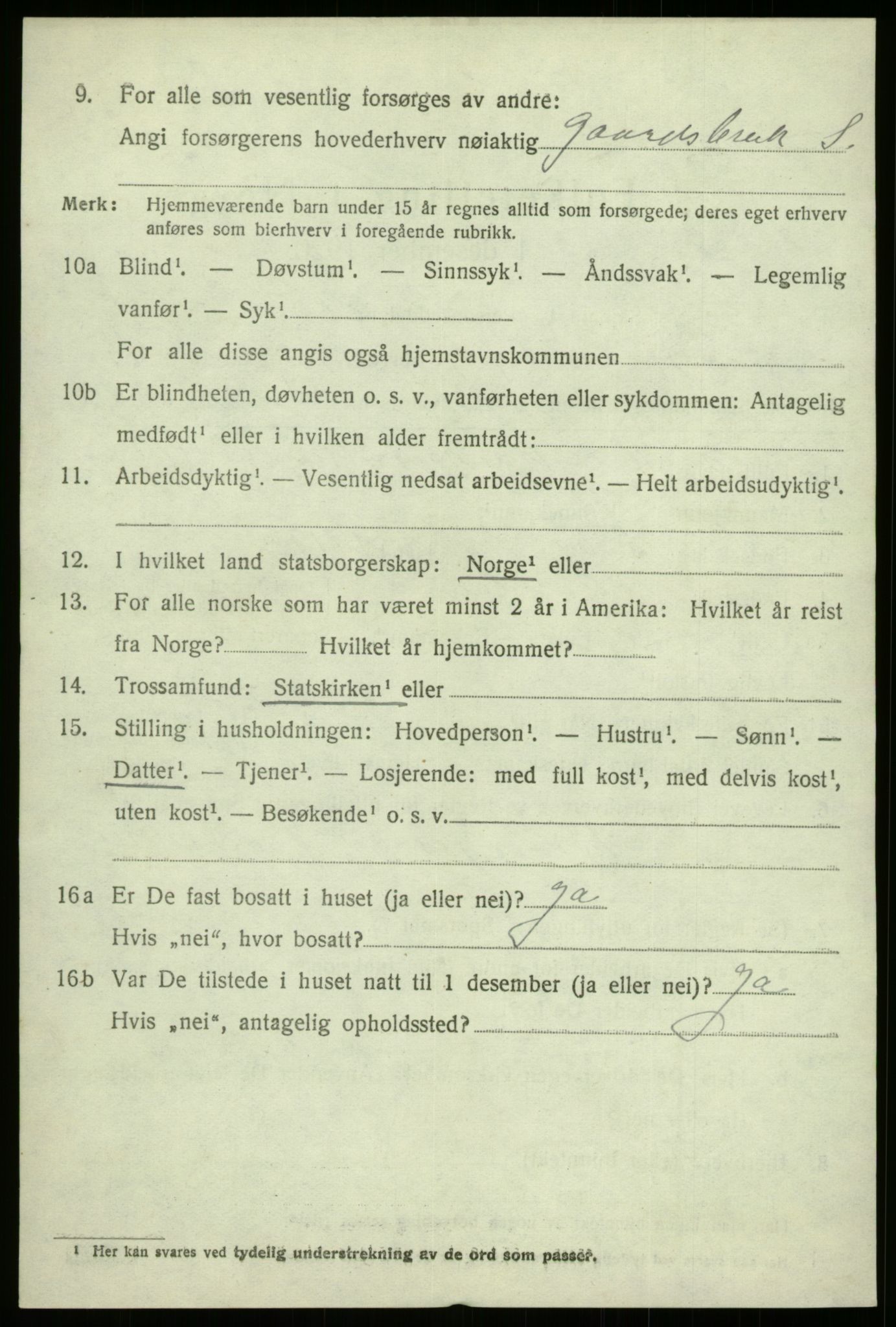 SAB, 1920 census for Sogndal, 1920, p. 6060