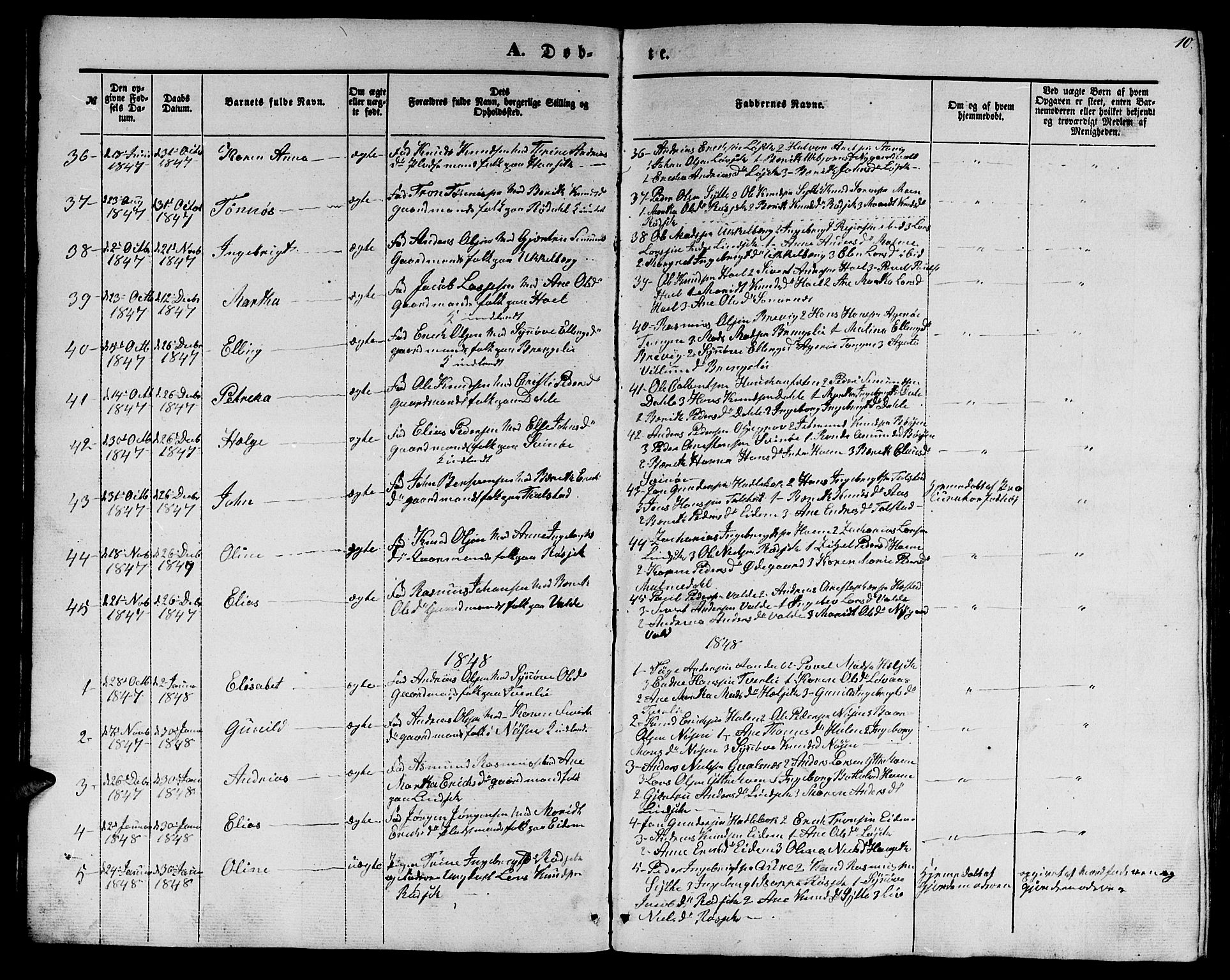 Ministerialprotokoller, klokkerbøker og fødselsregistre - Møre og Romsdal, AV/SAT-A-1454/565/L0753: Parish register (copy) no. 565C02, 1845-1870, p. 10
